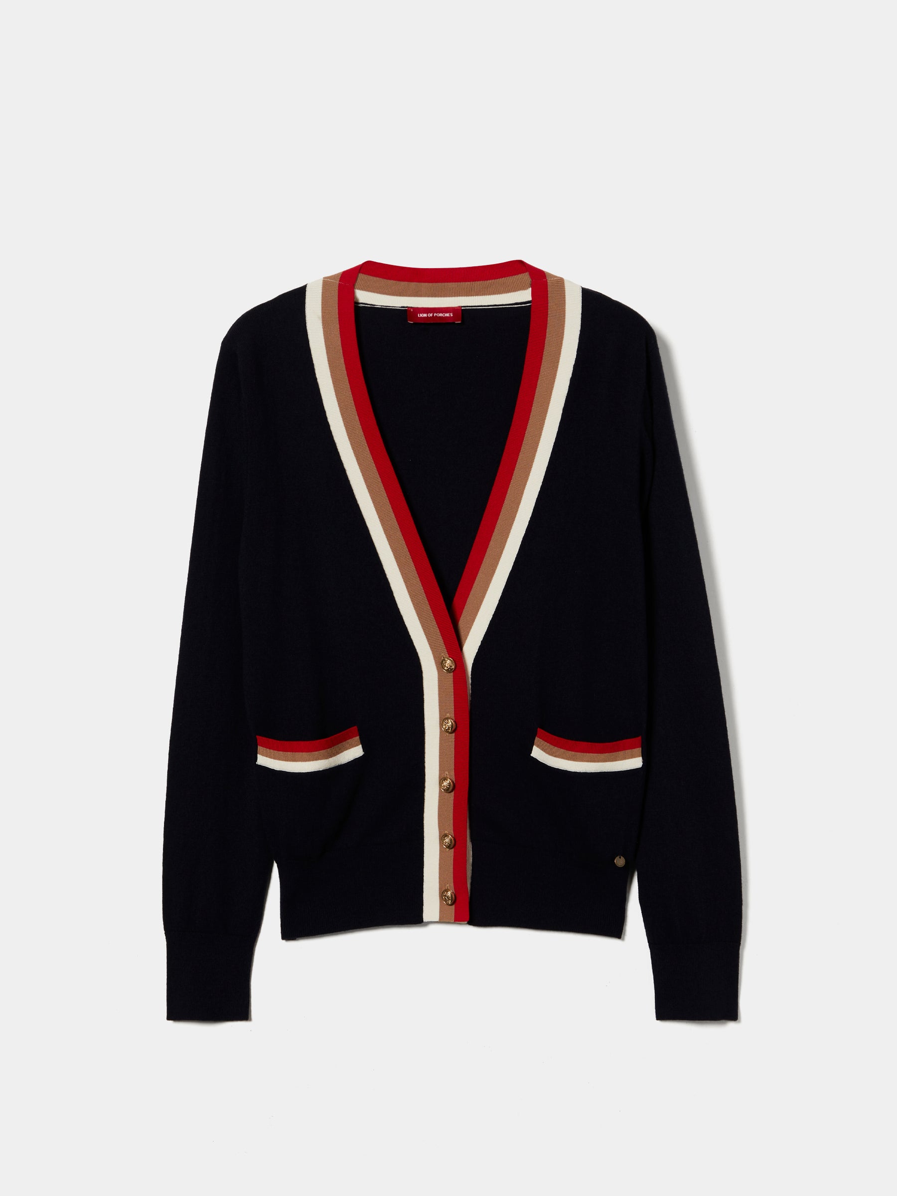 Cardigan em lã e algodão