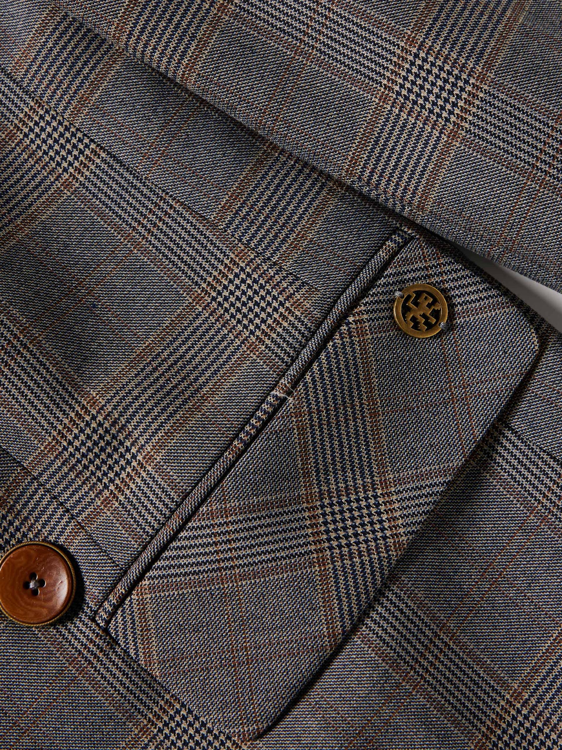 Blazer xadrez de falso trespasse