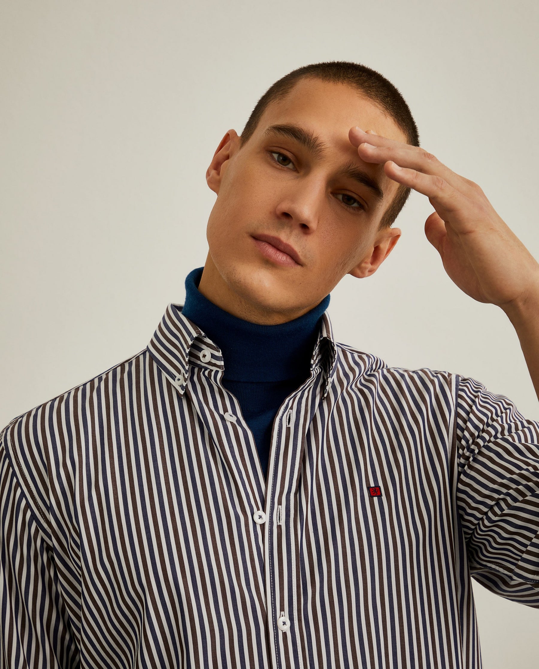 Camisa de riscas regular fit