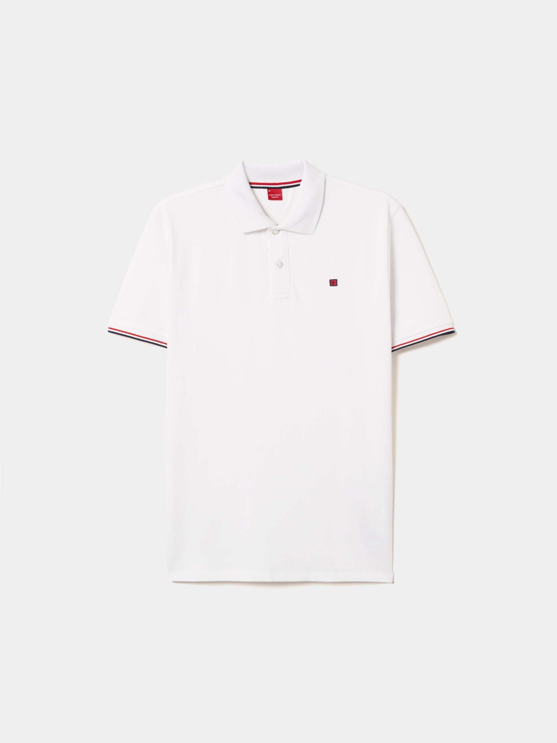 Polo piqué slim fit em algodão
