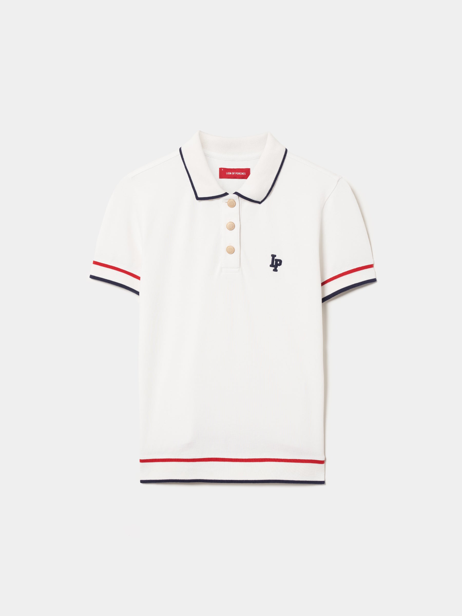 Polo de algodão com riscas