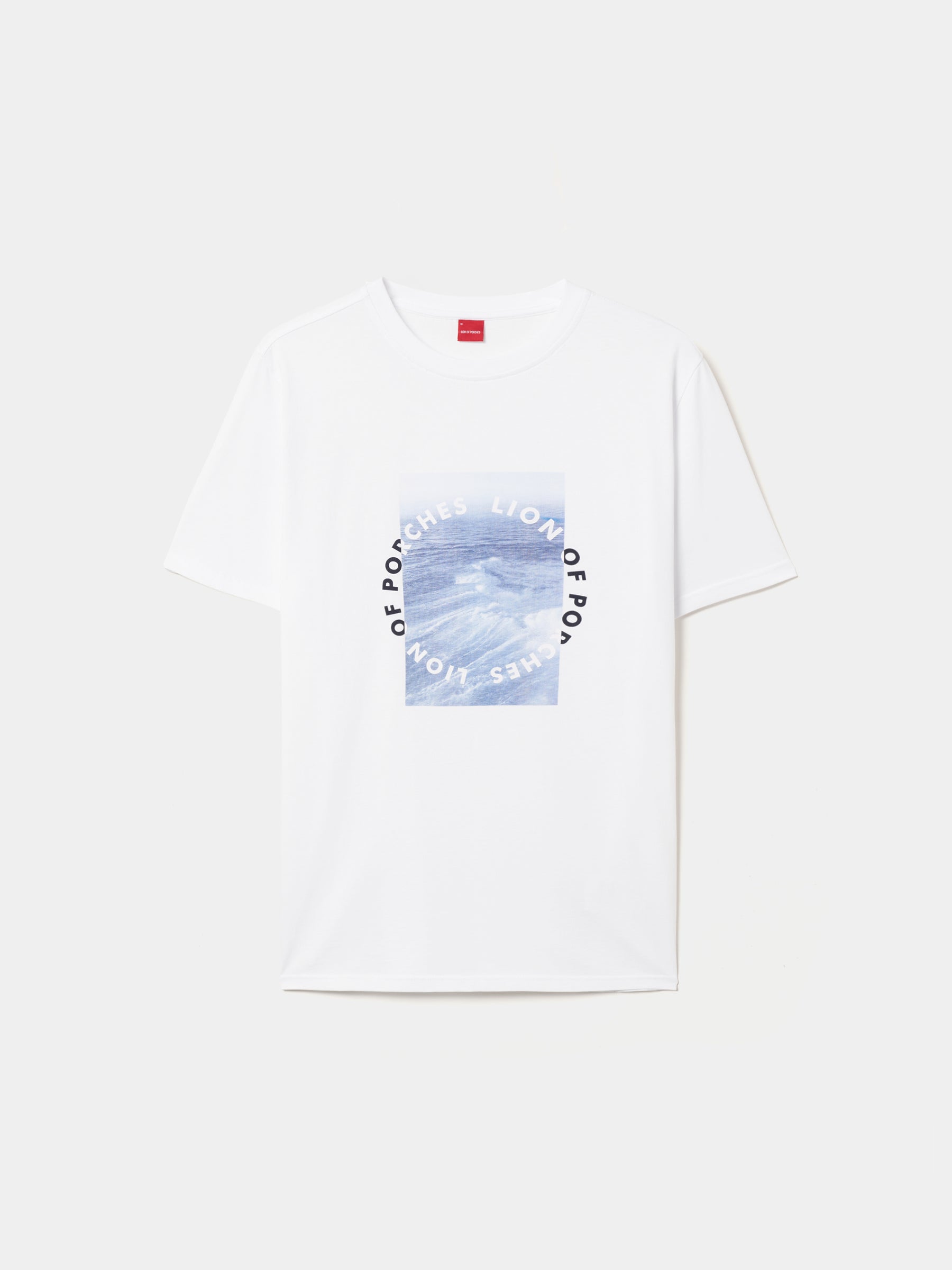 T-shirt manga curta com estampado