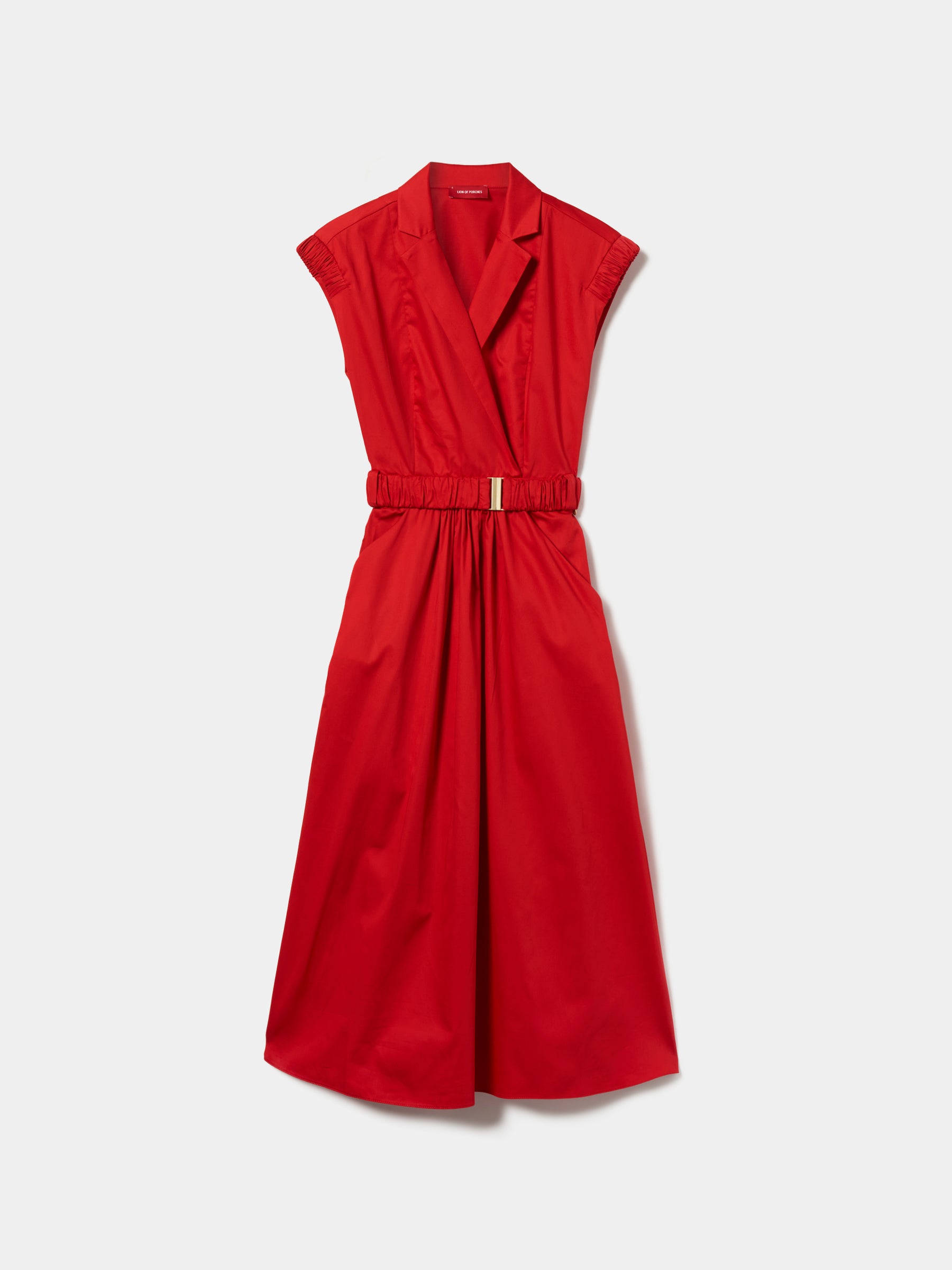 Vestido comprido de trespasse