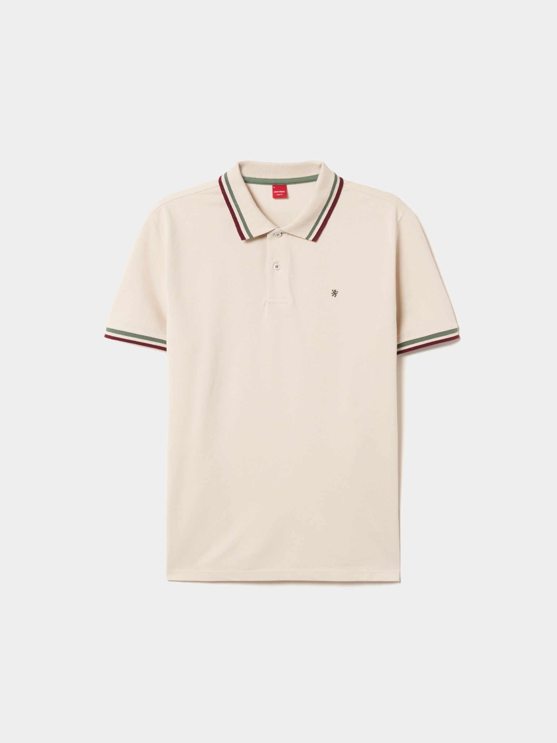 Polo piqué slim fit em algodão
