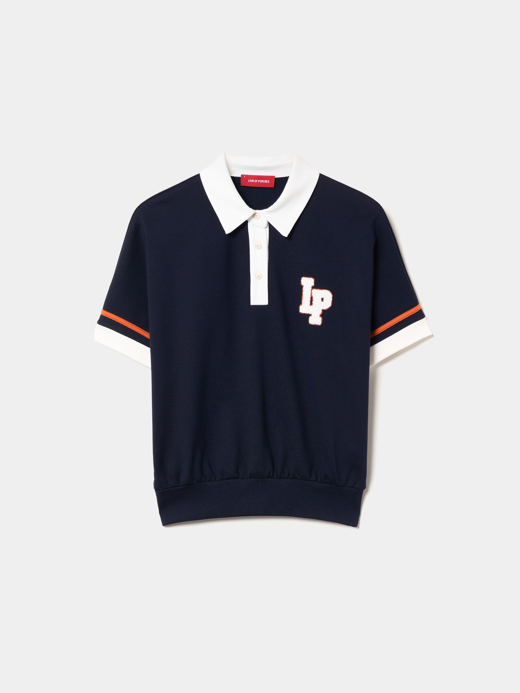 Polo de malha tricolor