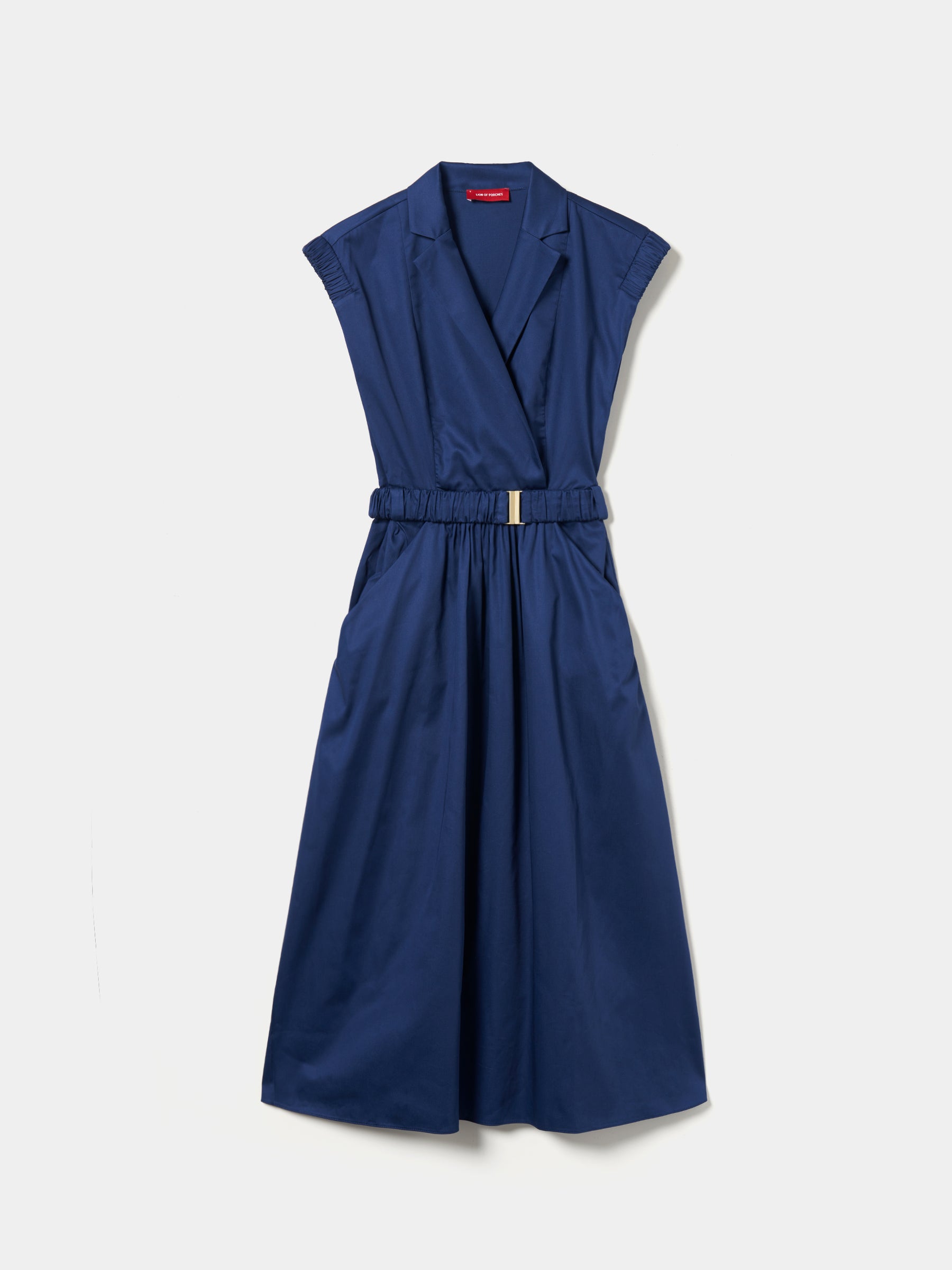 Vestido comprido de trespasse