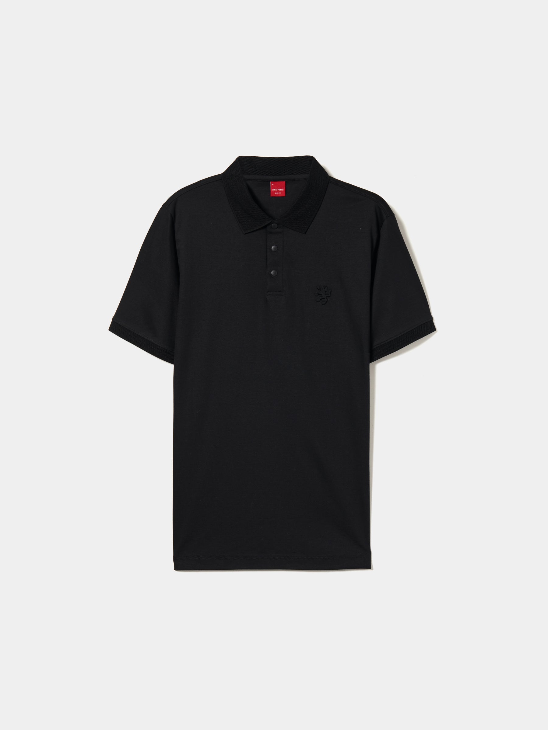 Polo slim fit de algodão com molas