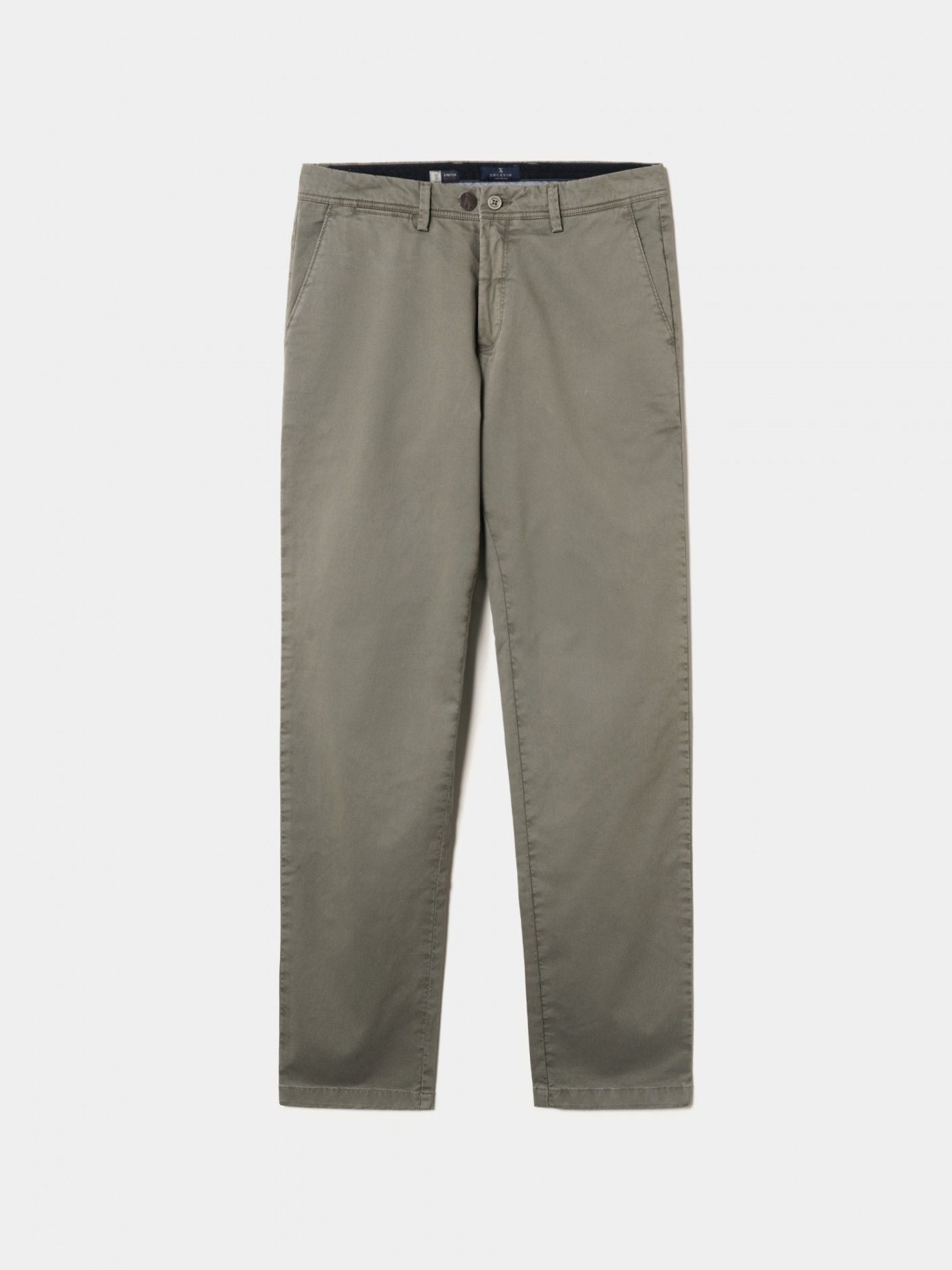 Calças chino regular fit em sarja