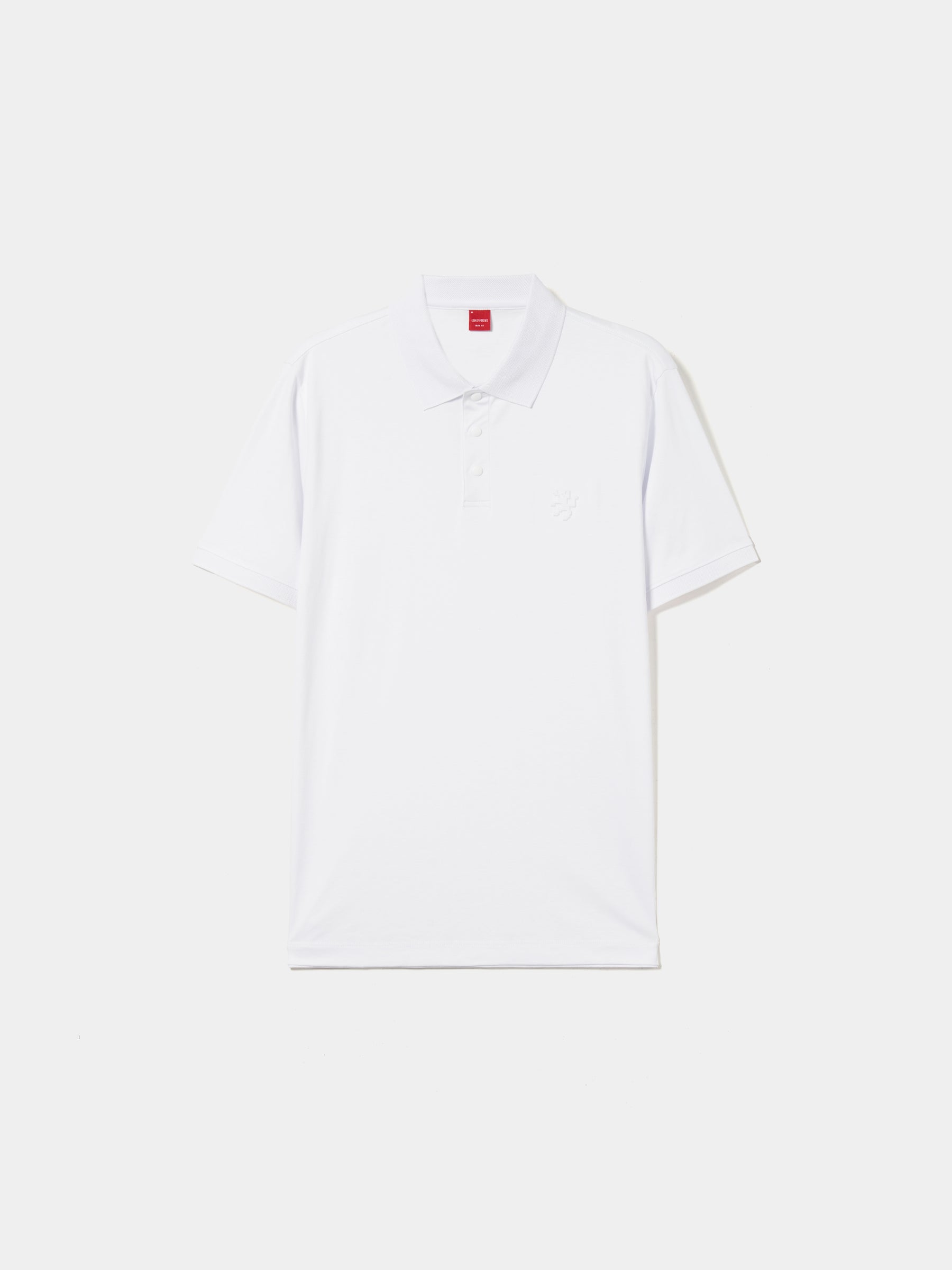 Polo slim fit de algodão com molas
