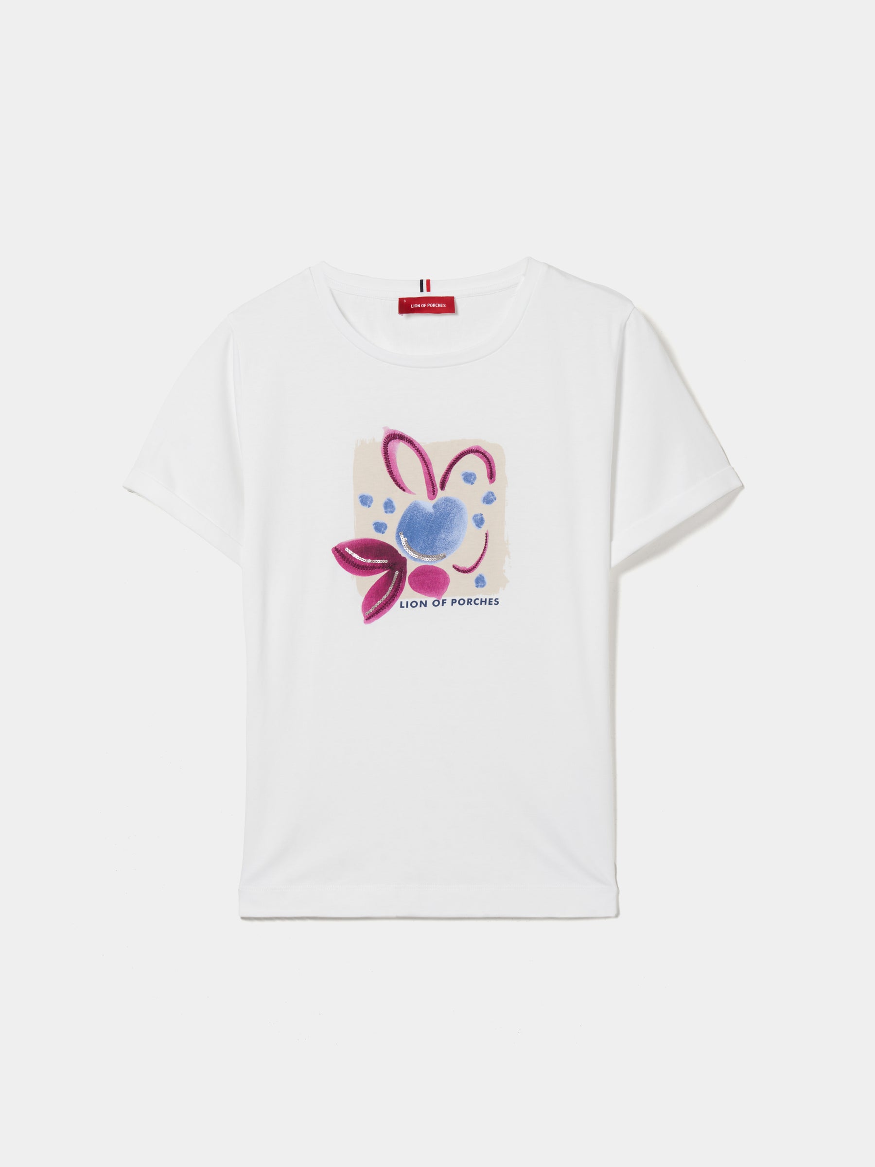 T-shirt de algodão com estampado