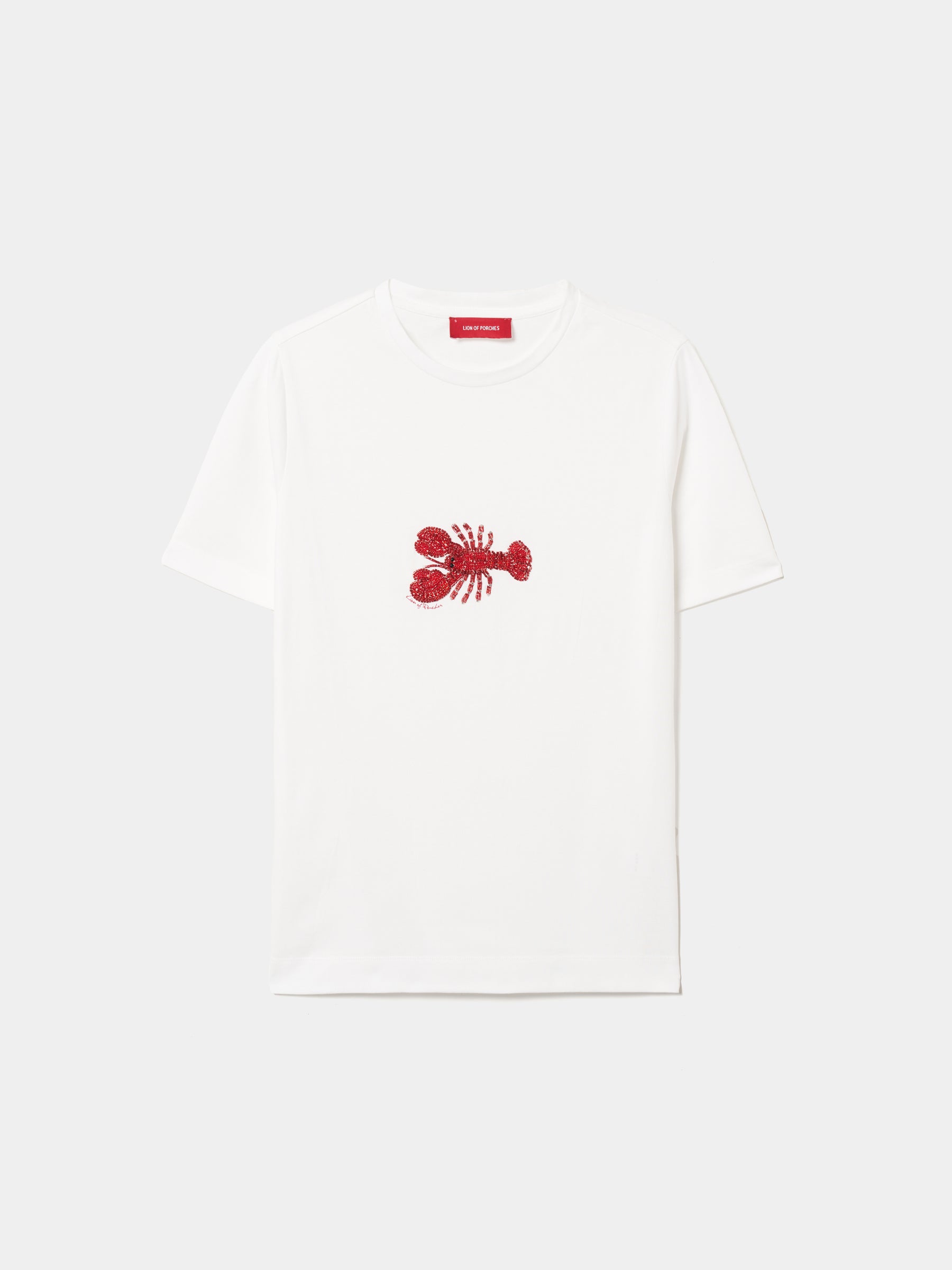 T-shirt de algodão com lagosta