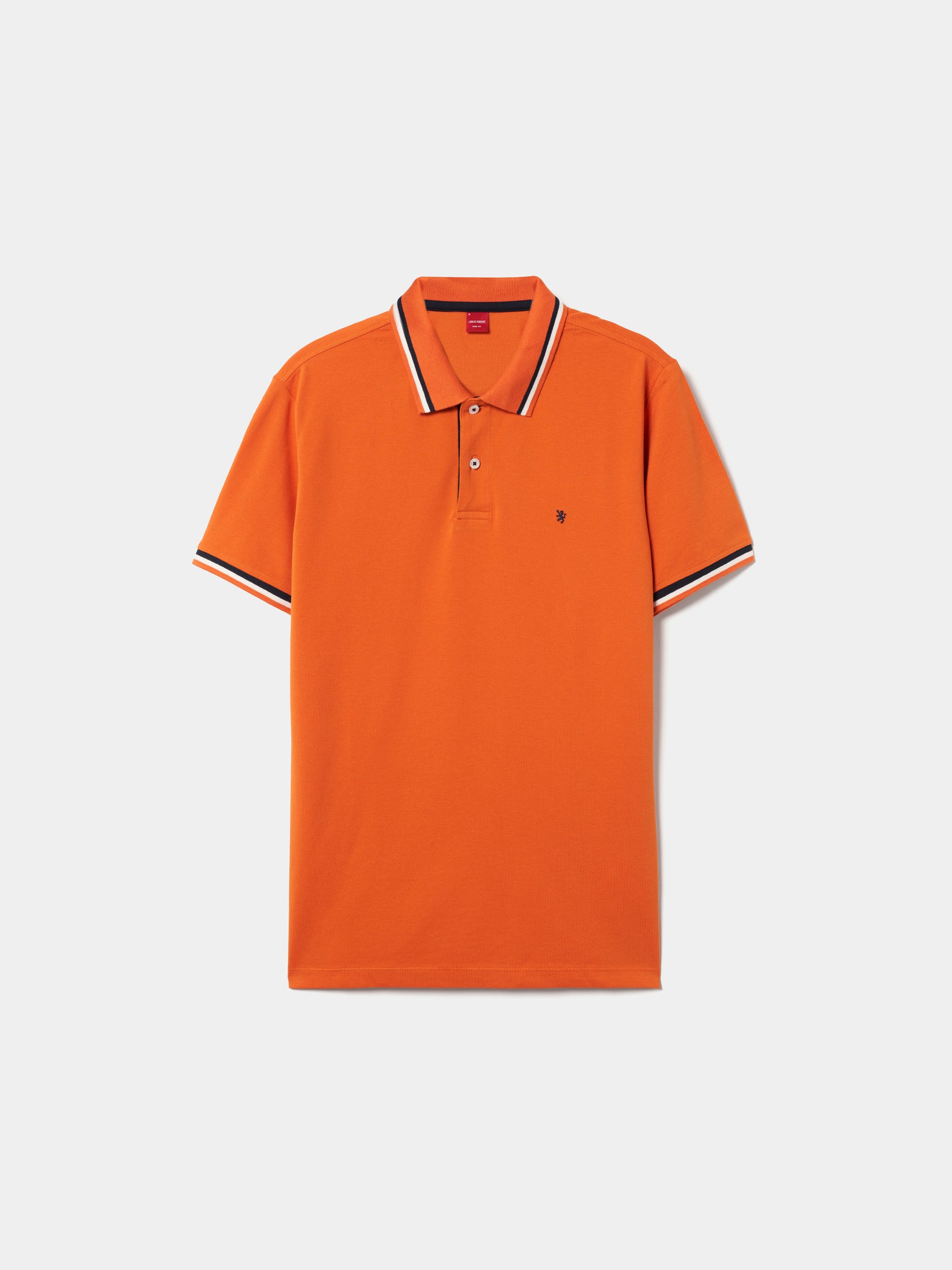 Polo piqué slim fit em algodão