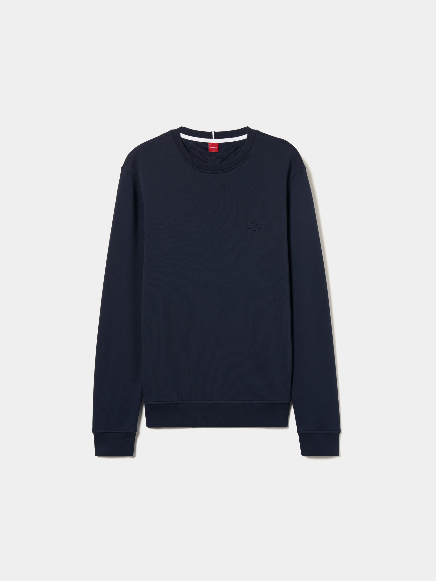 Sweater de algodão decote redondo