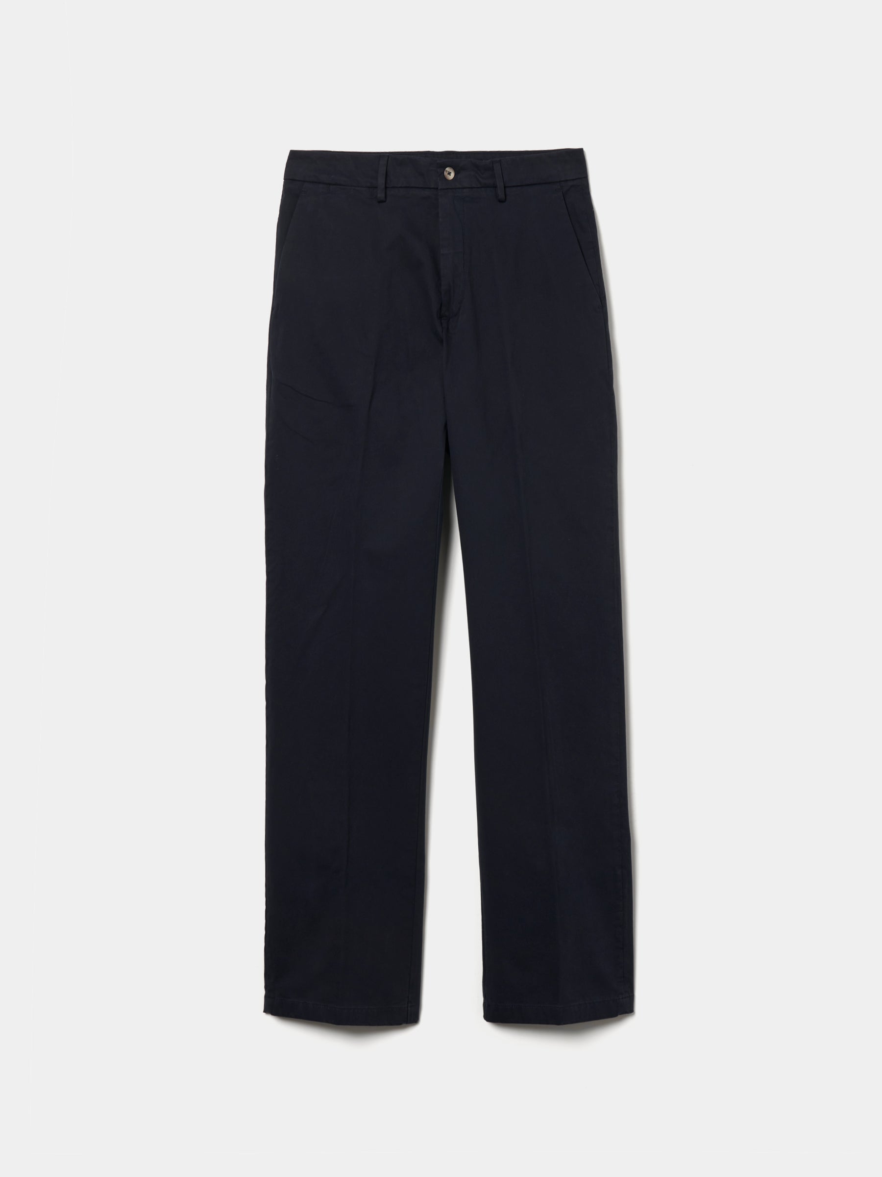 Calças chino regular fit vincadas