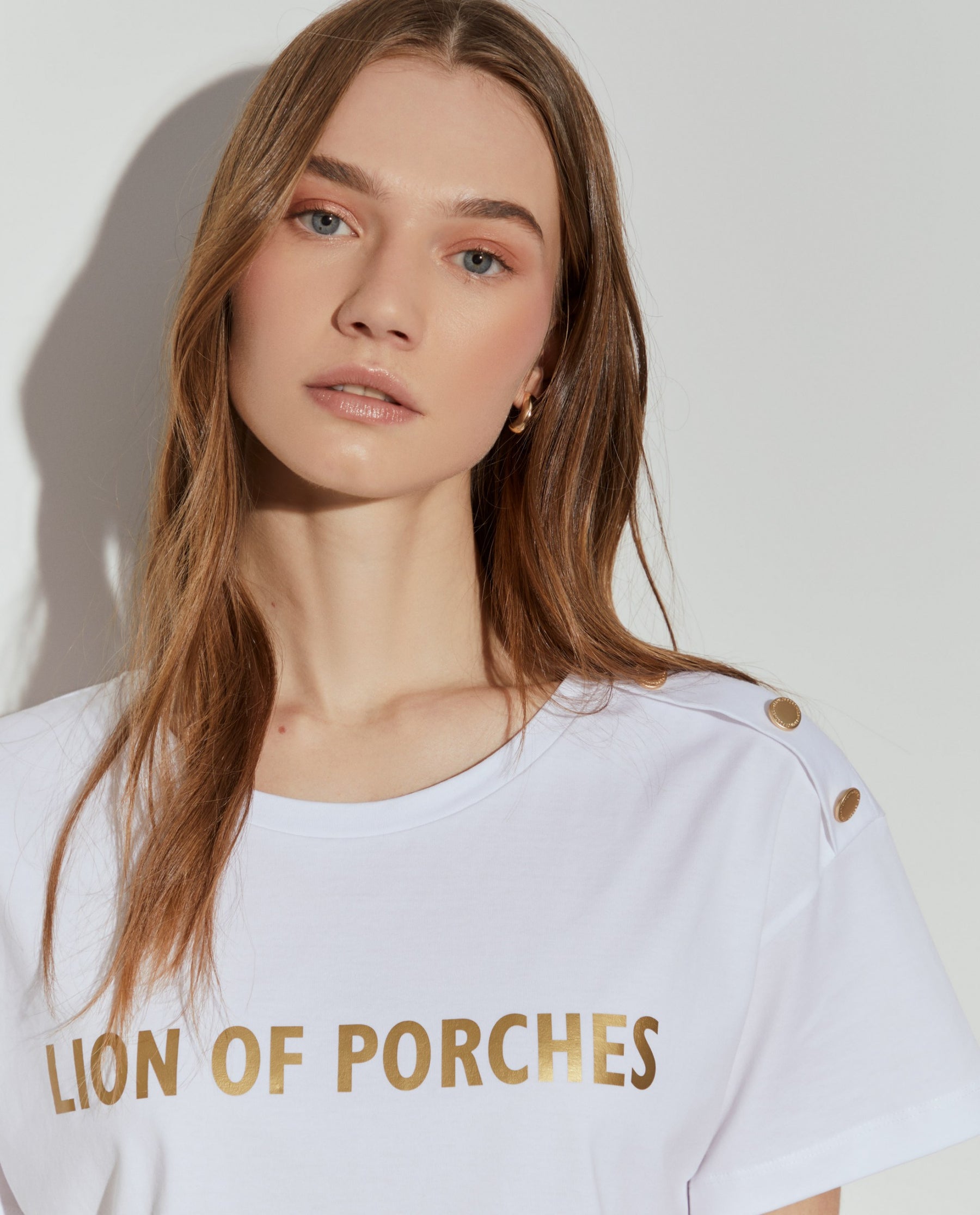 T-shirt Lion of Porches de algodão