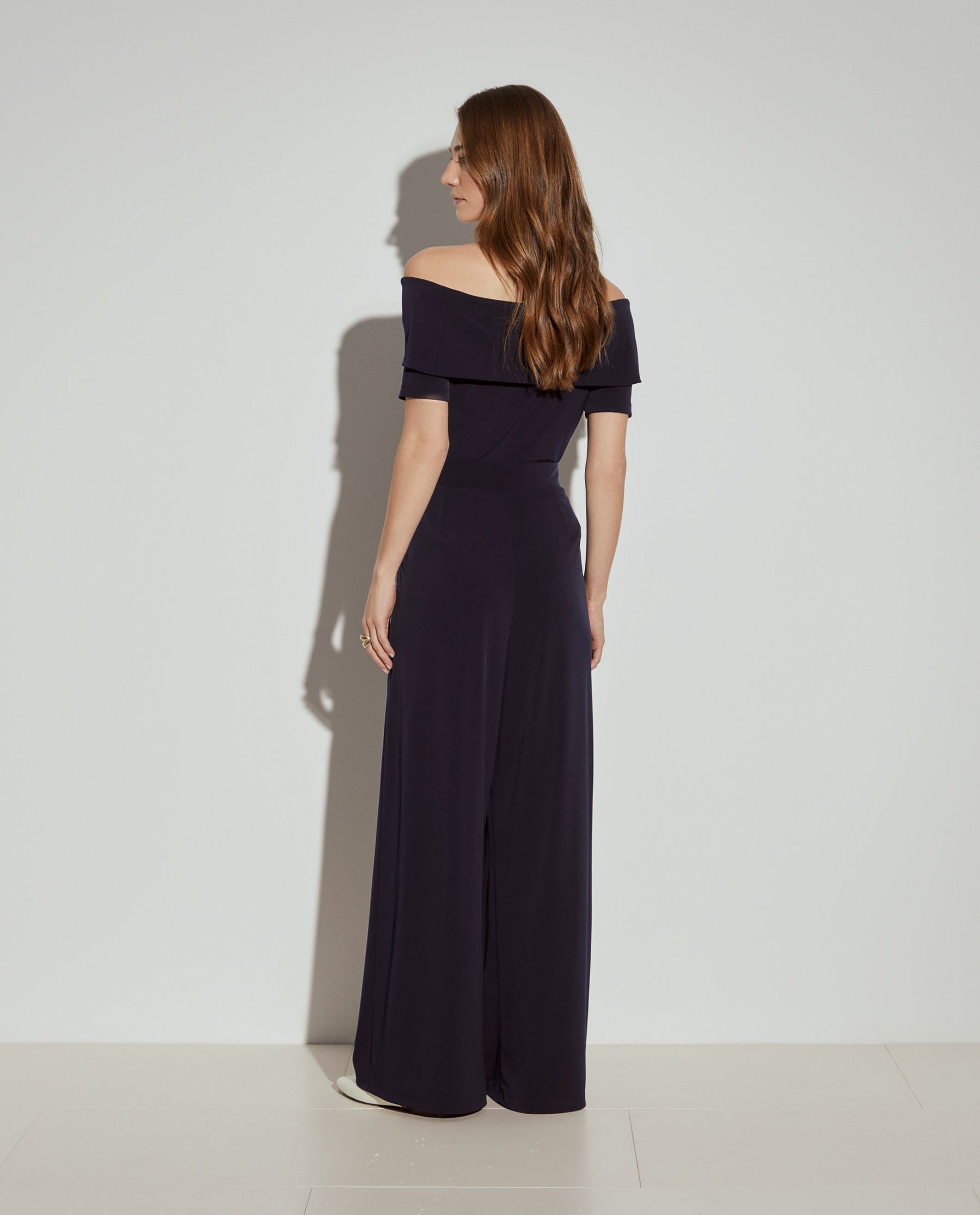Calças fluidas wide leg