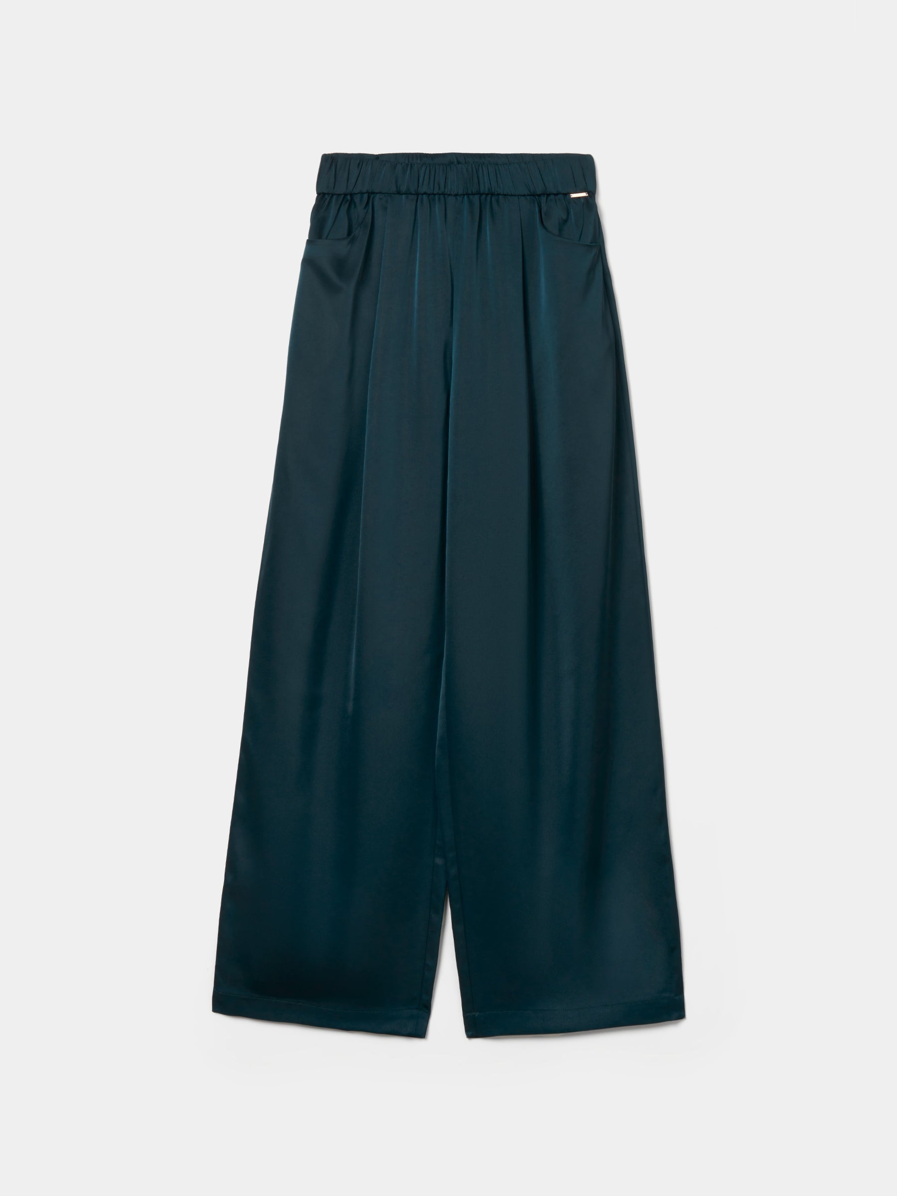 Calças wide leg acetinadas