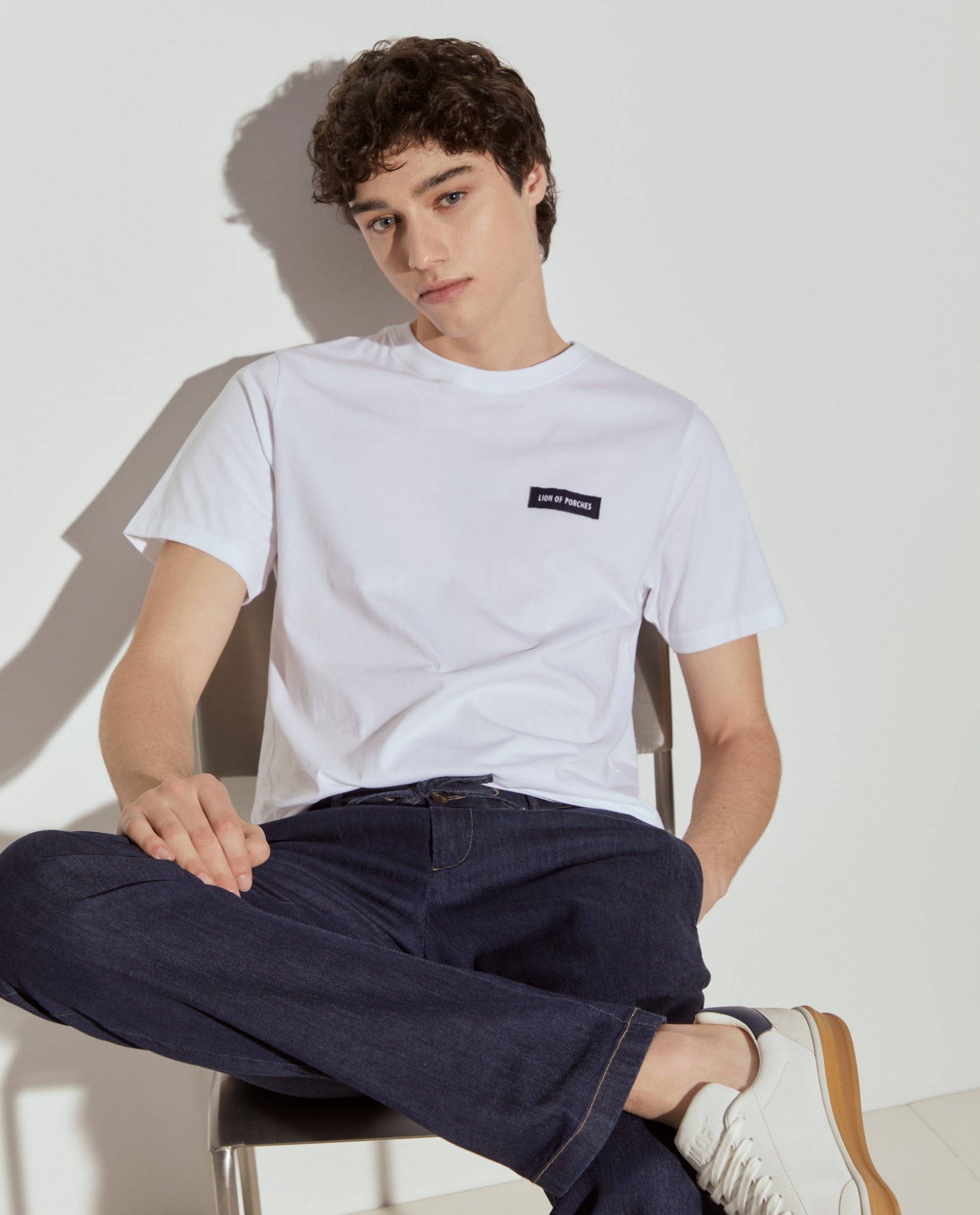 T-shirt básica de algodão