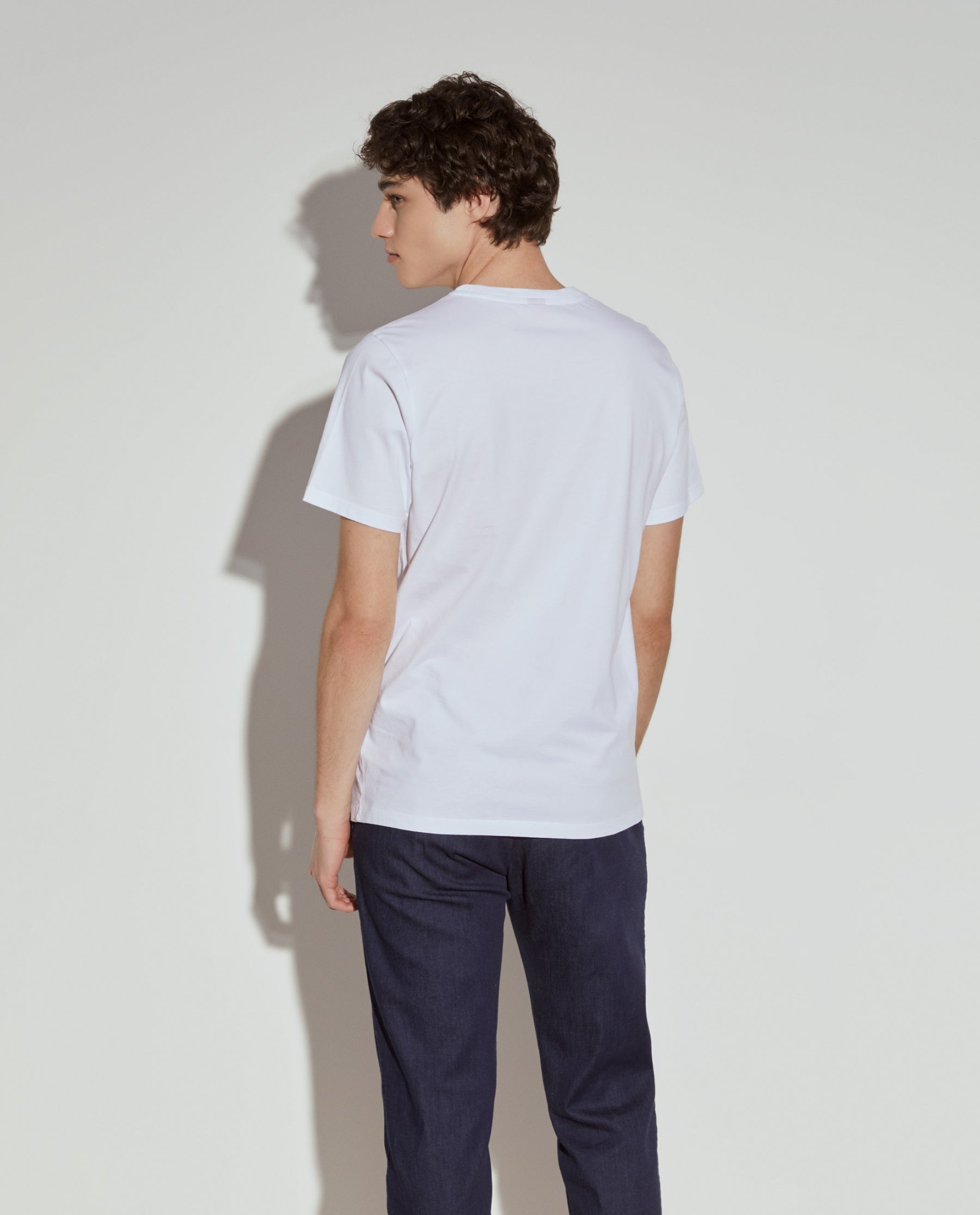 T-shirt básica de algodão