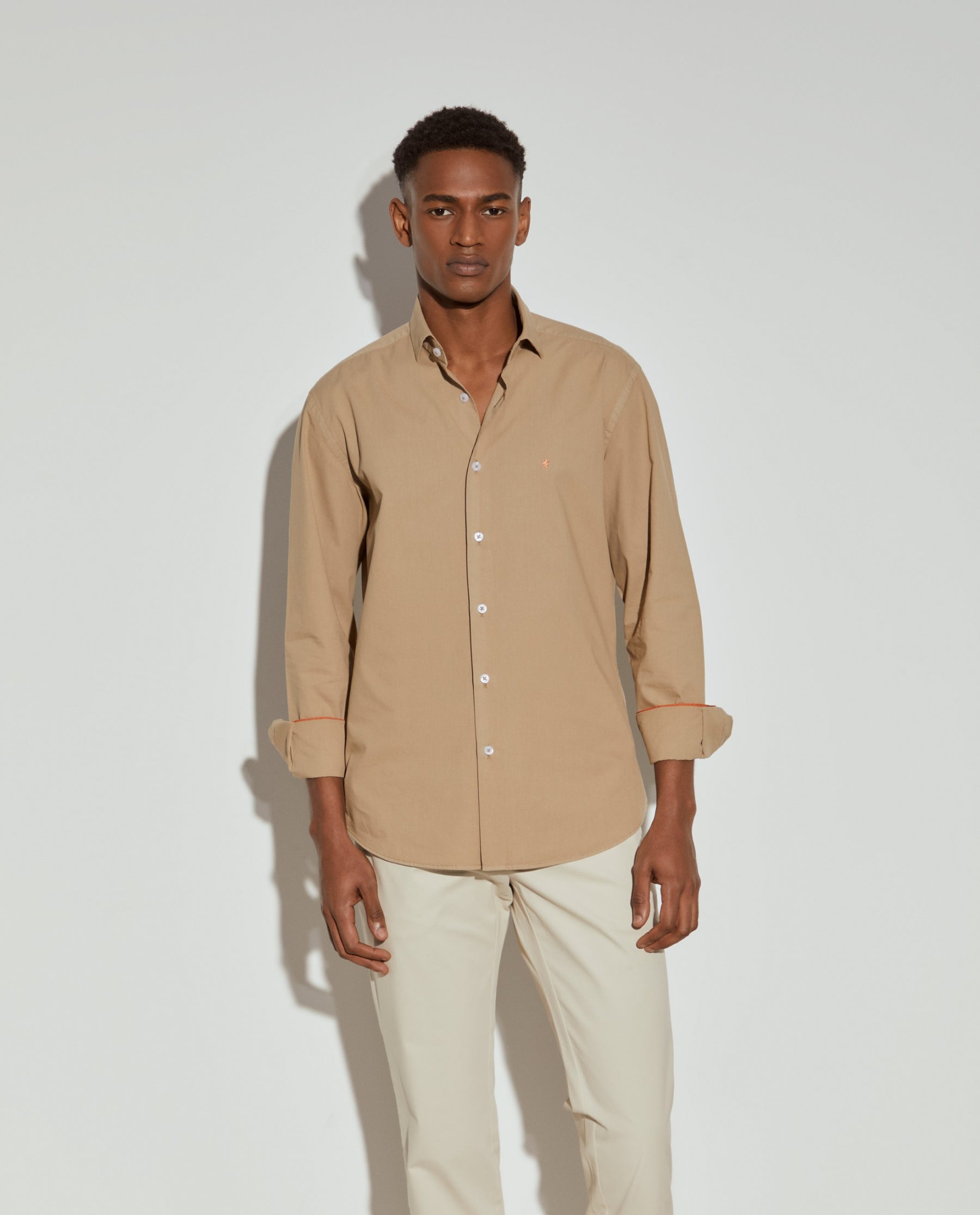 Camisa slim fit seersucker