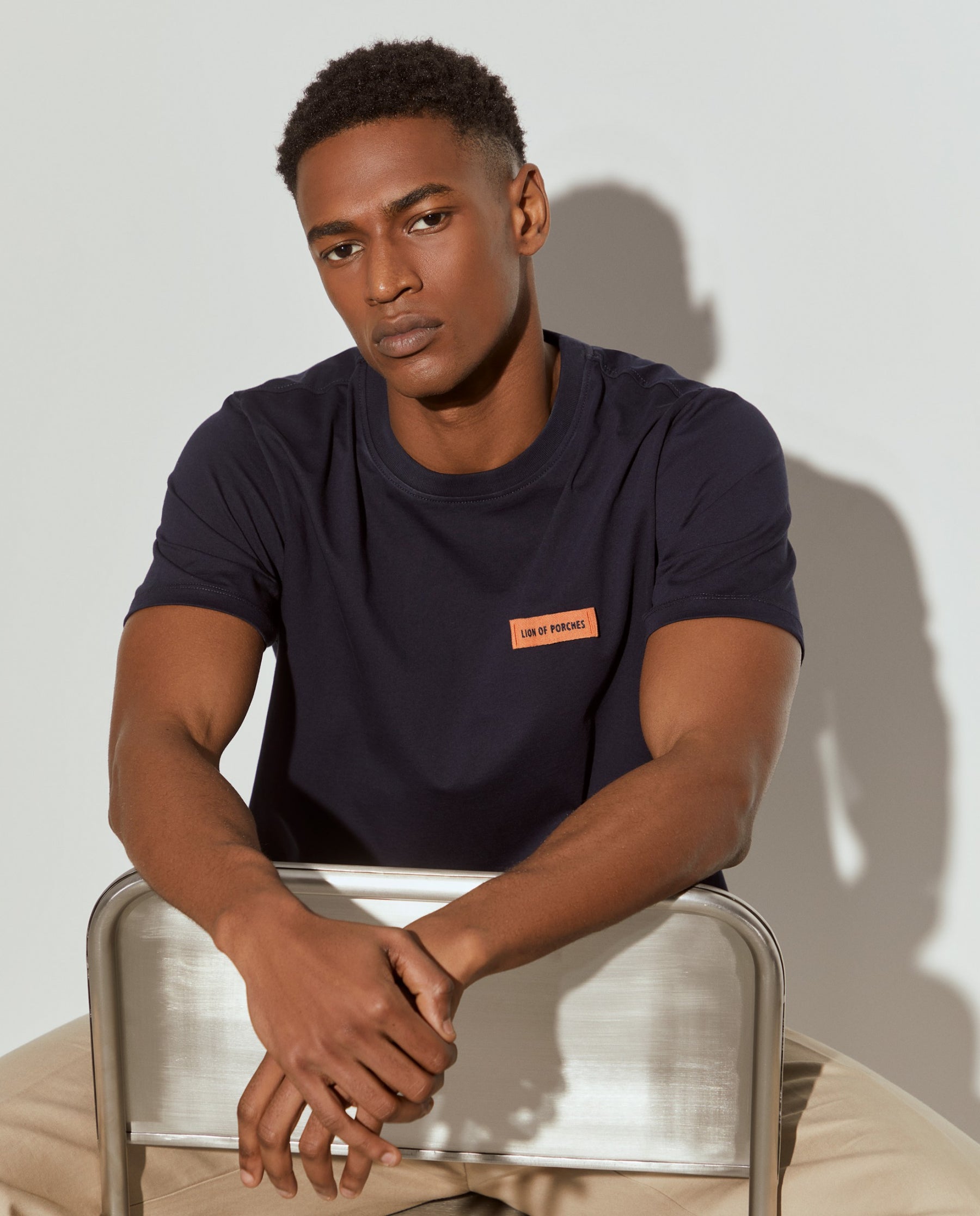 T-shirt básica de algodão