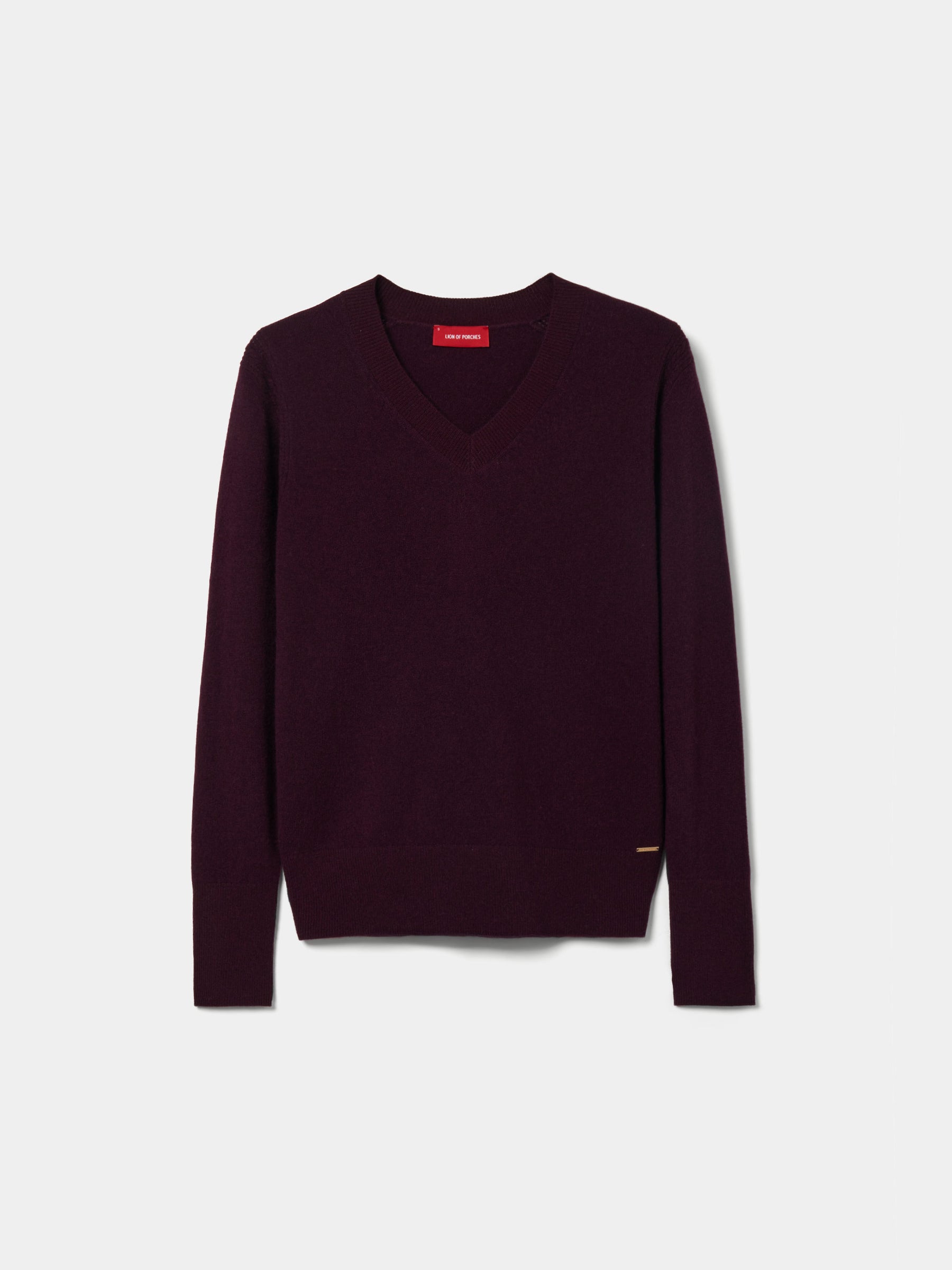 Camisola de lã decote em V