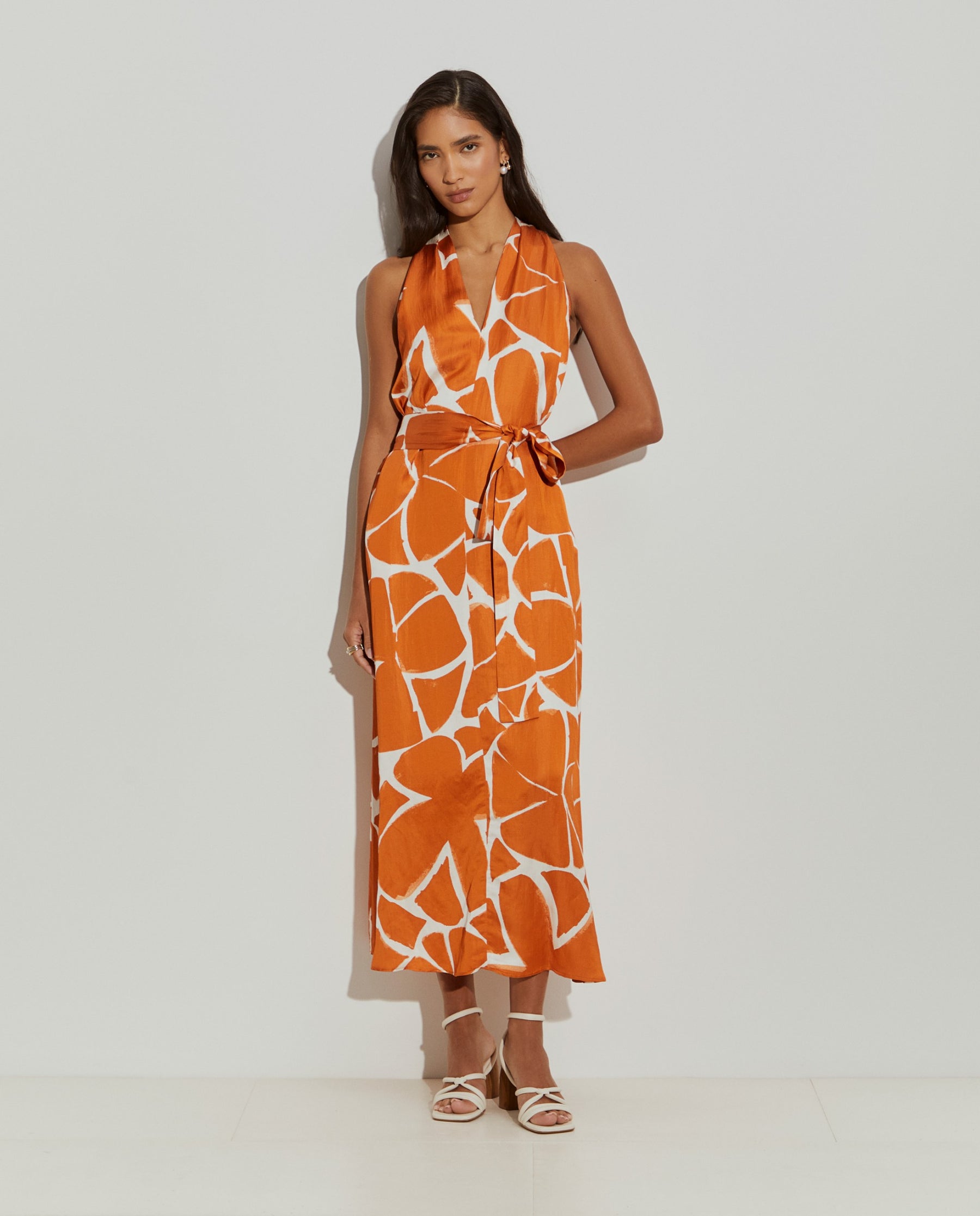 Vestido comprido estampado