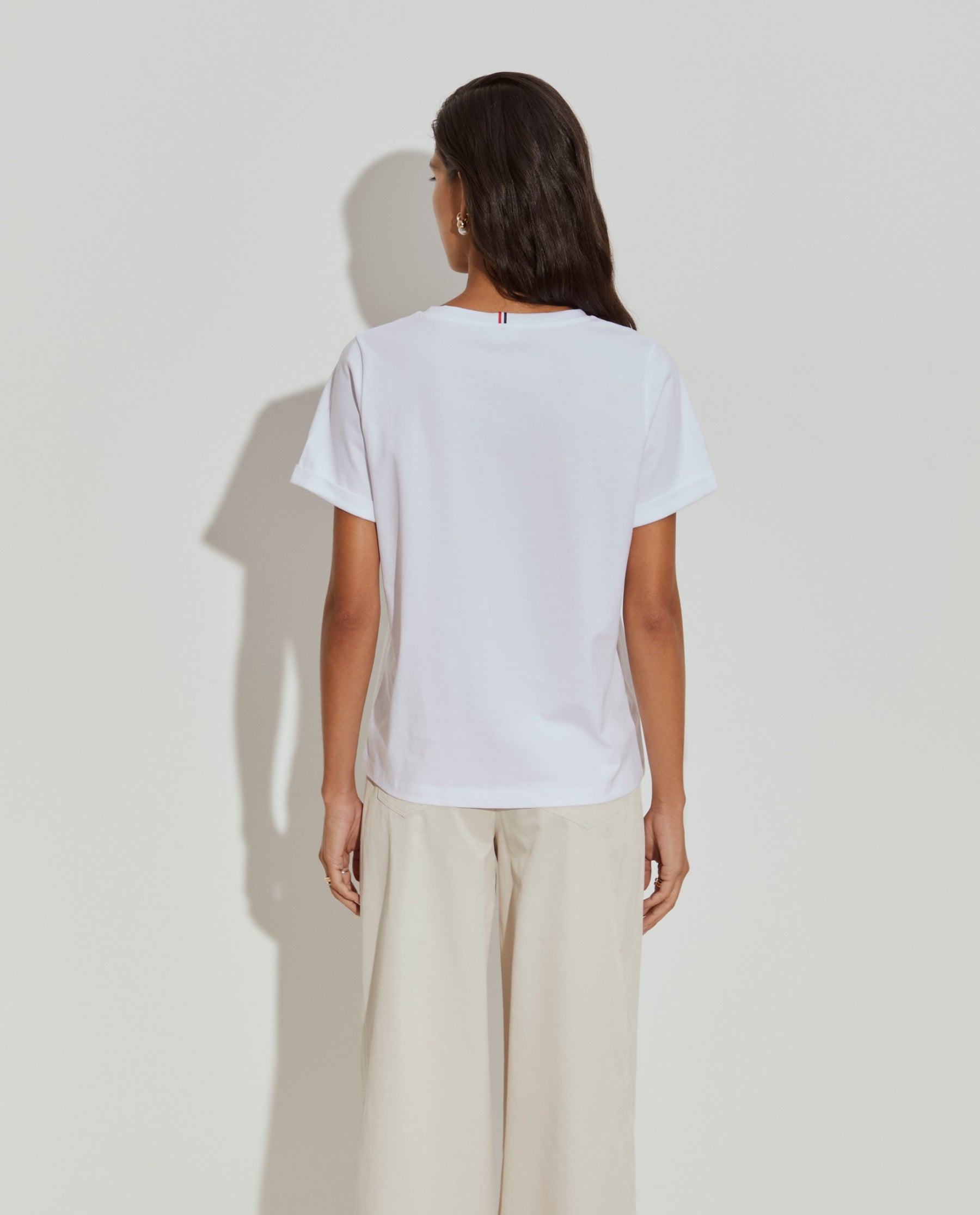 T-shirt estampada de algodão