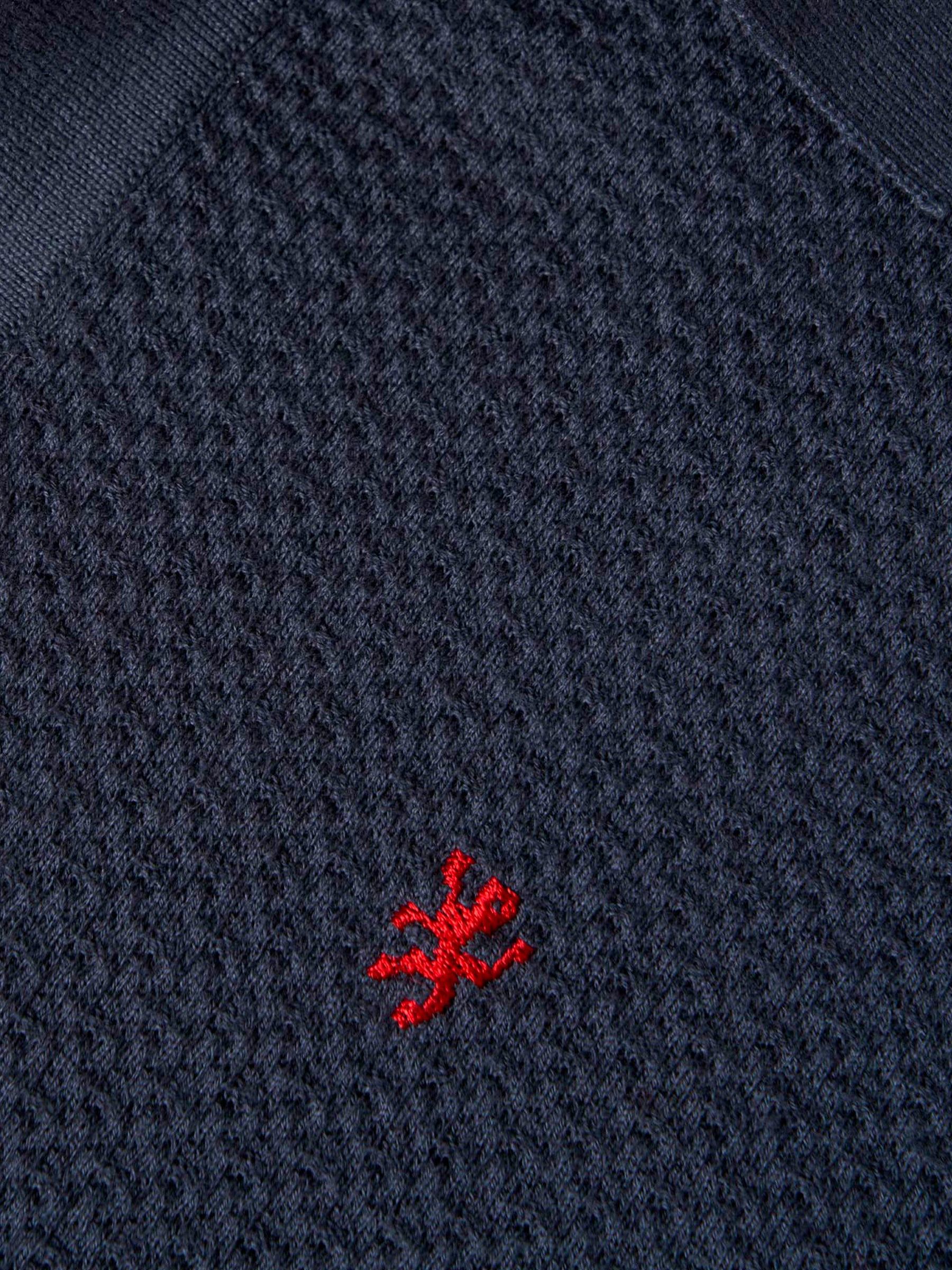 Polo malha texturizada em algodão