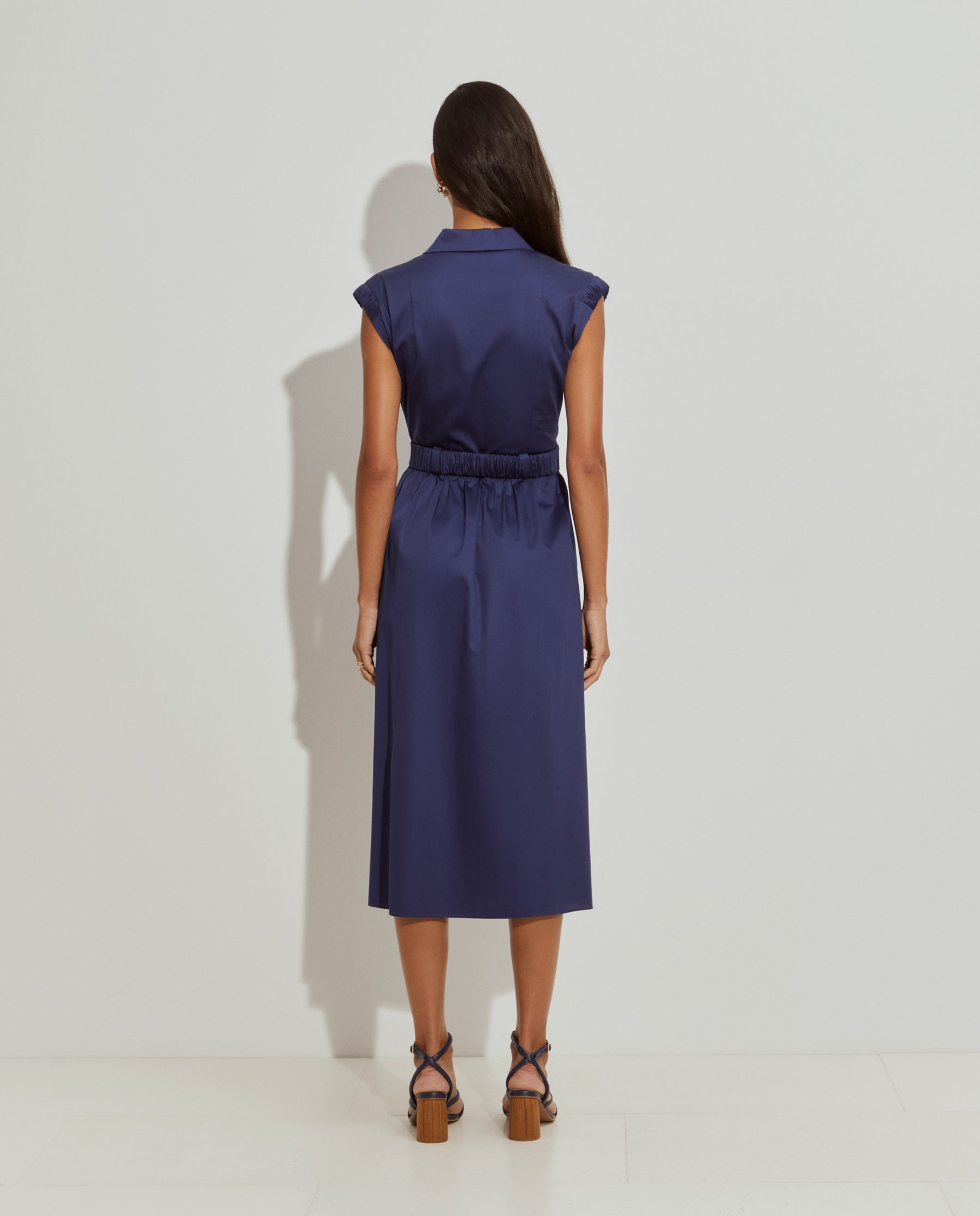 Vestido comprido de trespasse