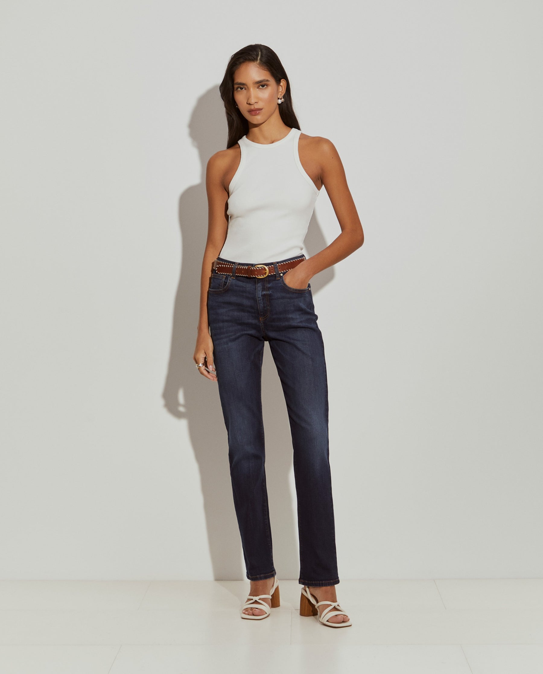 Calças denim regular fit