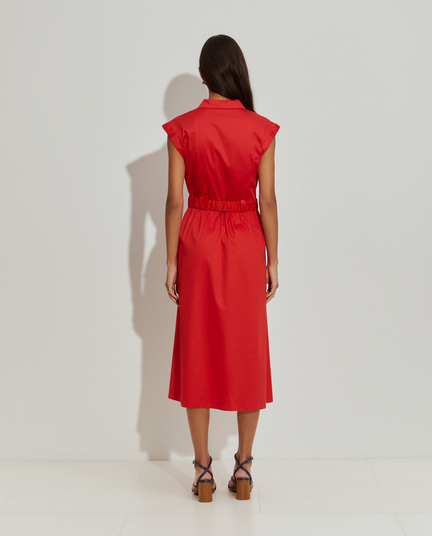 Vestido comprido de trespasse