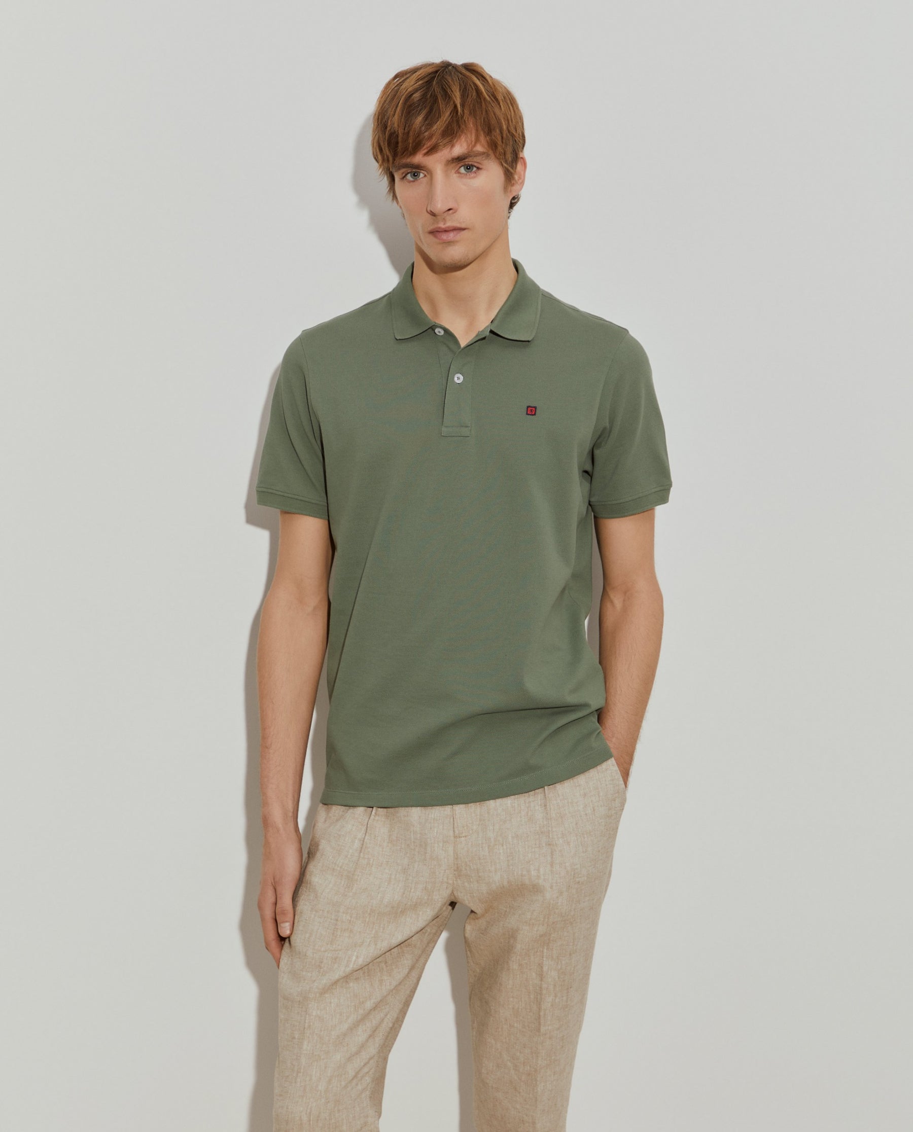 Polo piqué regular fit de algodão