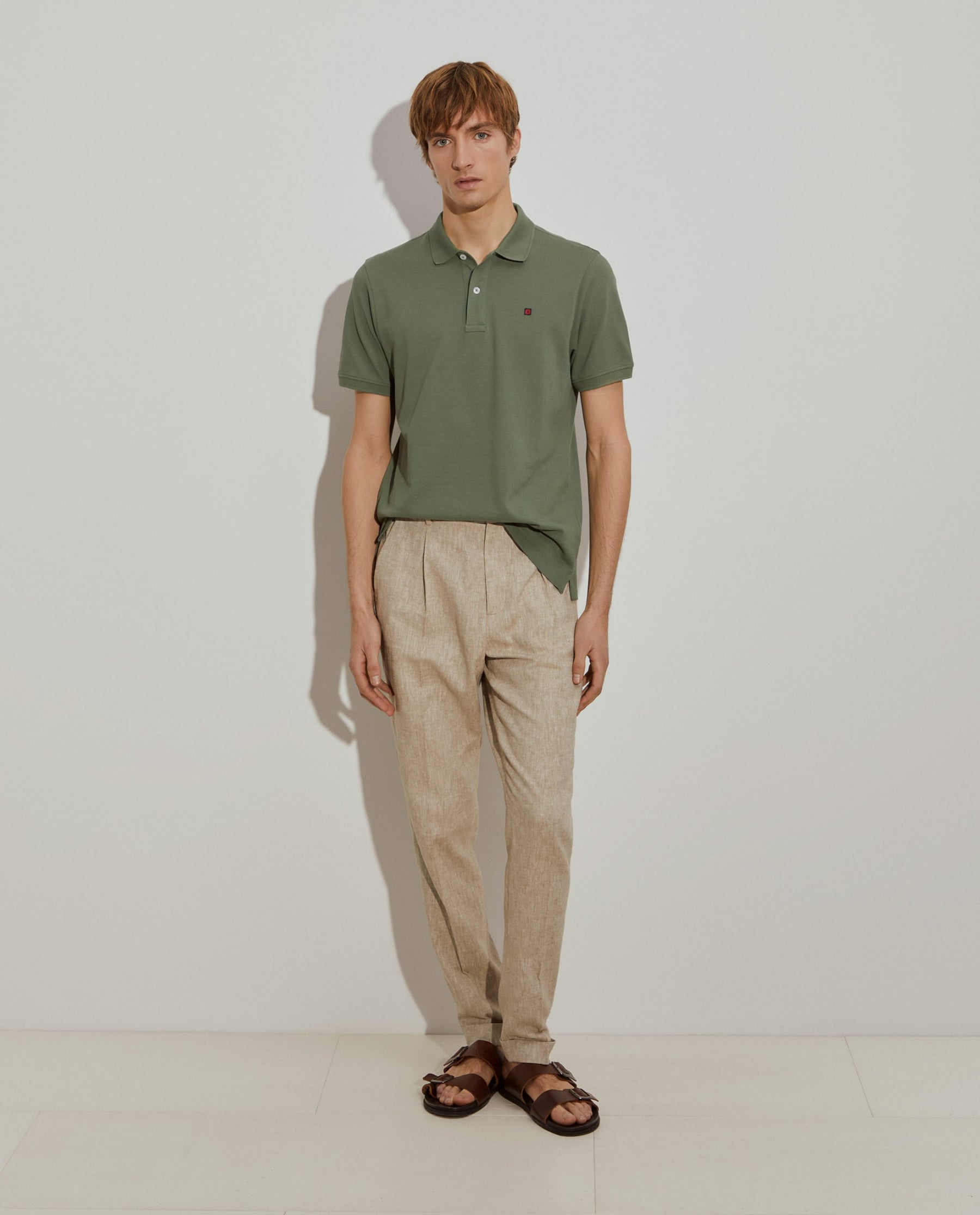 Polo piqué regular fit de algodão
