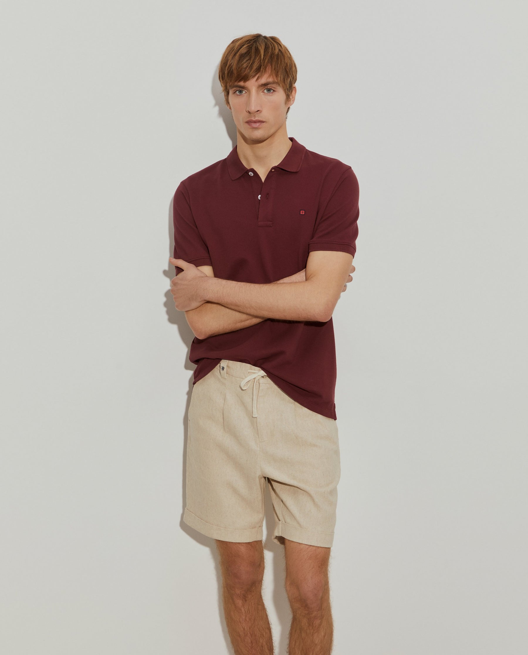 Polo piqué regular fit de algodão