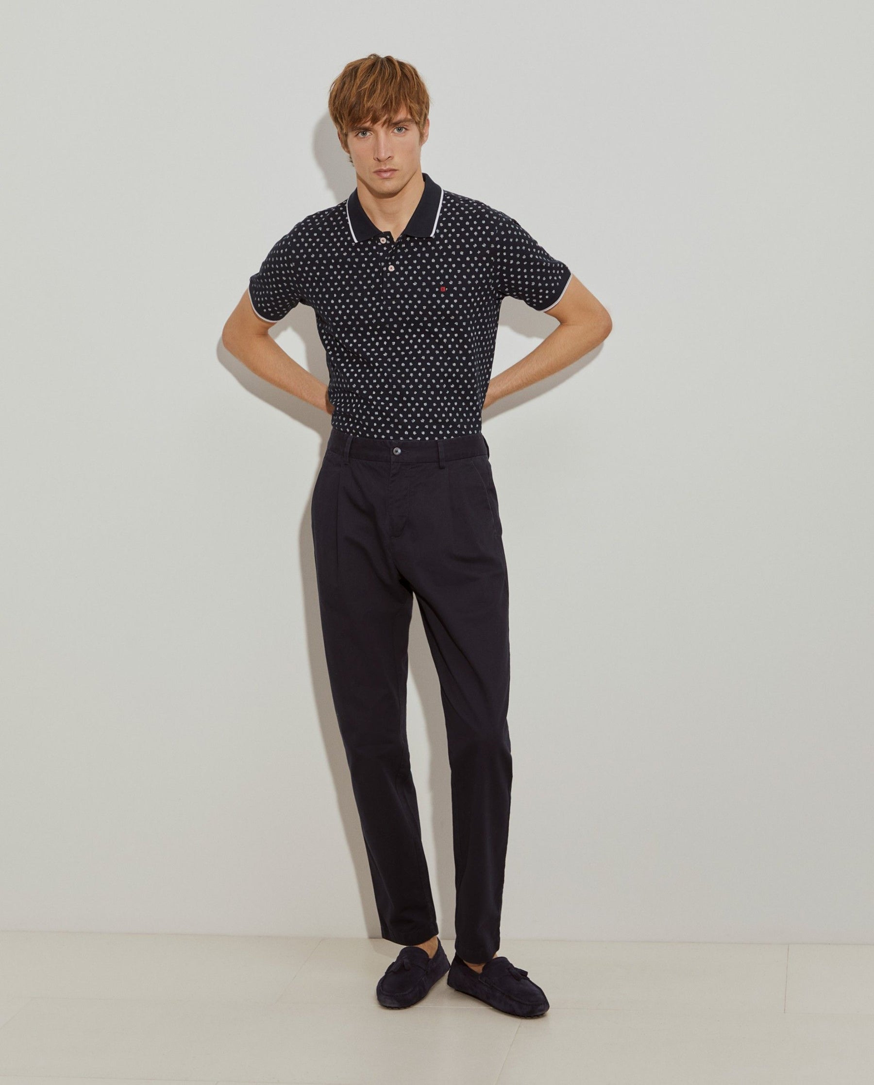 Polo slim fit estampado