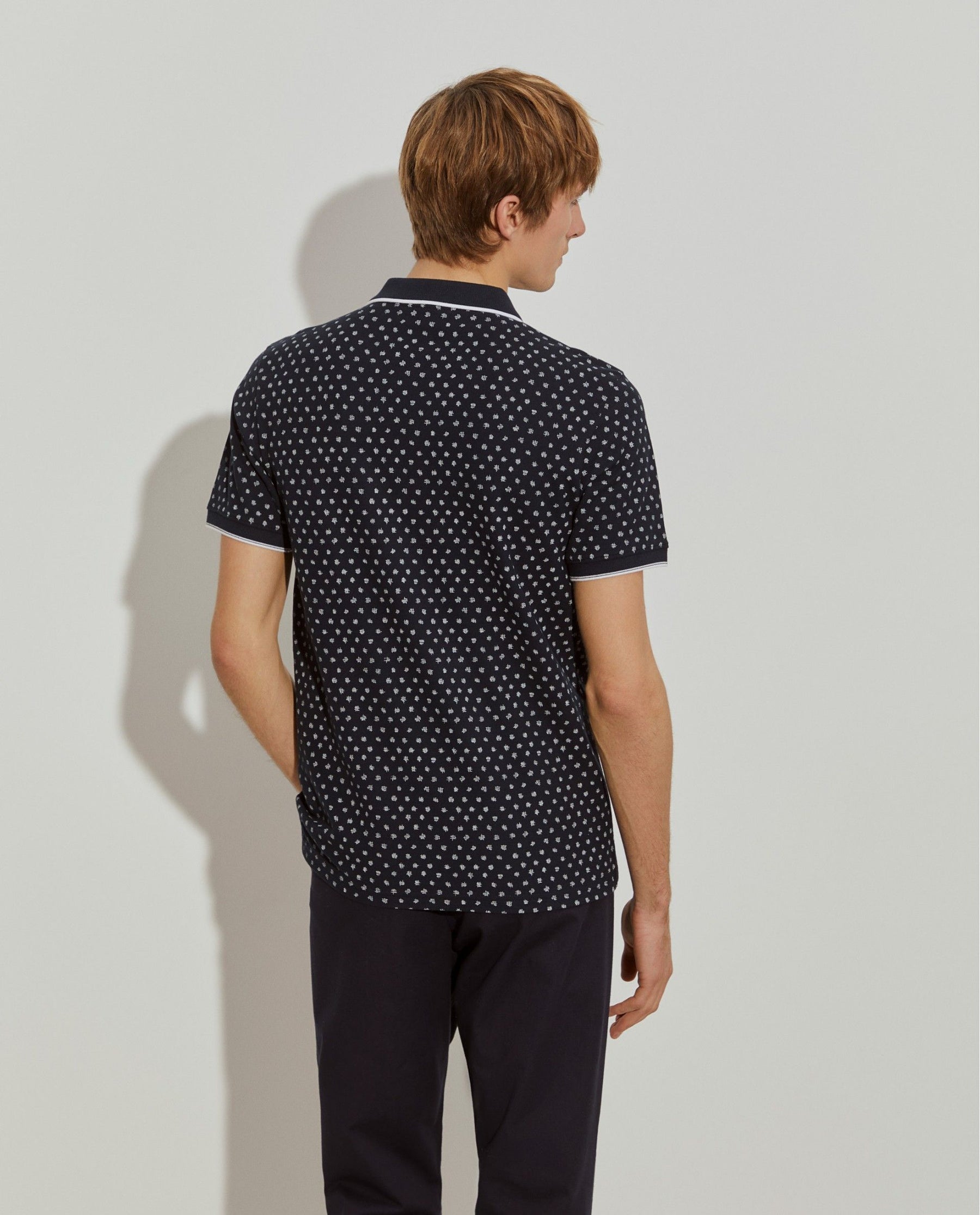 Polo slim fit estampado