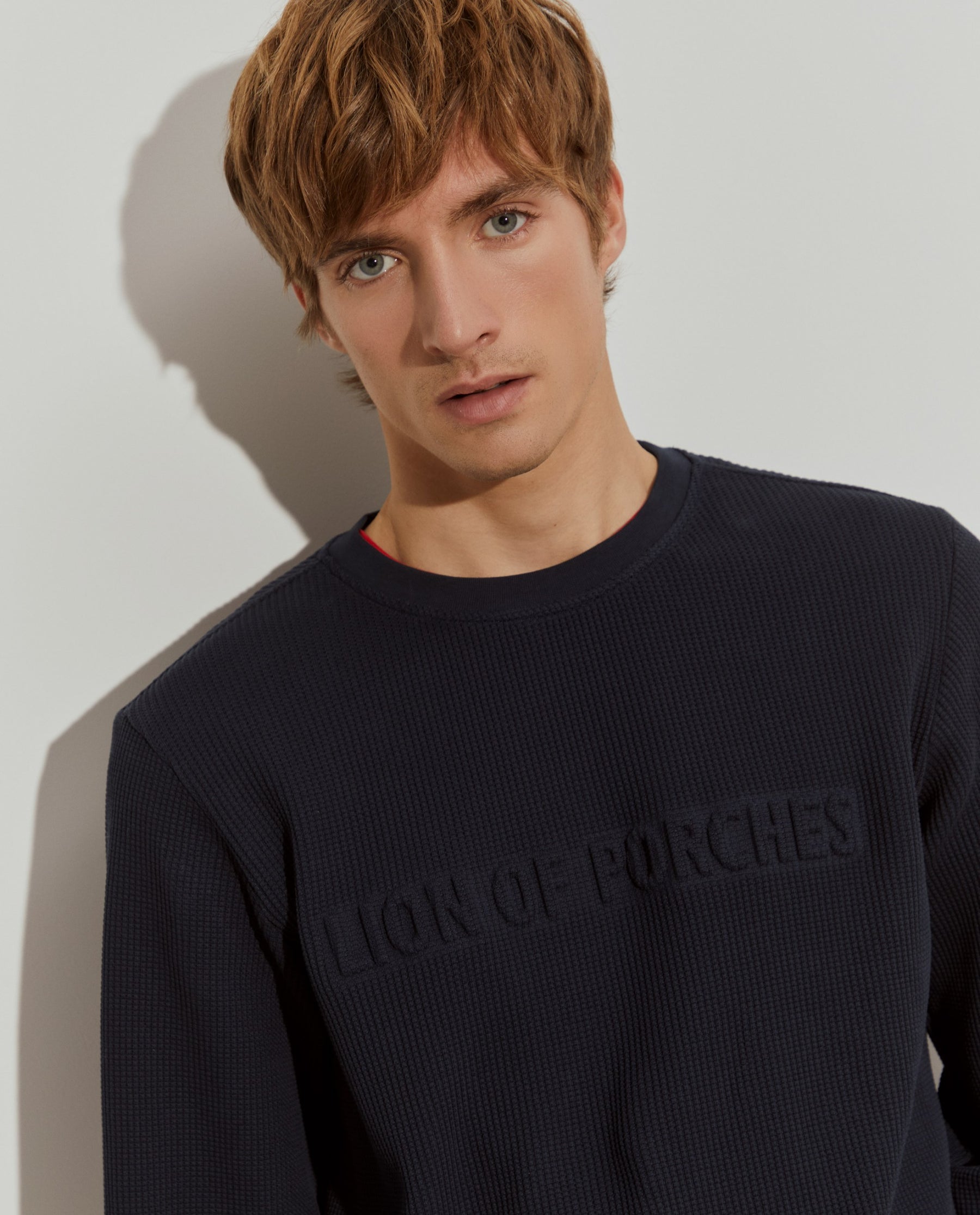 Sweater malha estruturada com logotipo