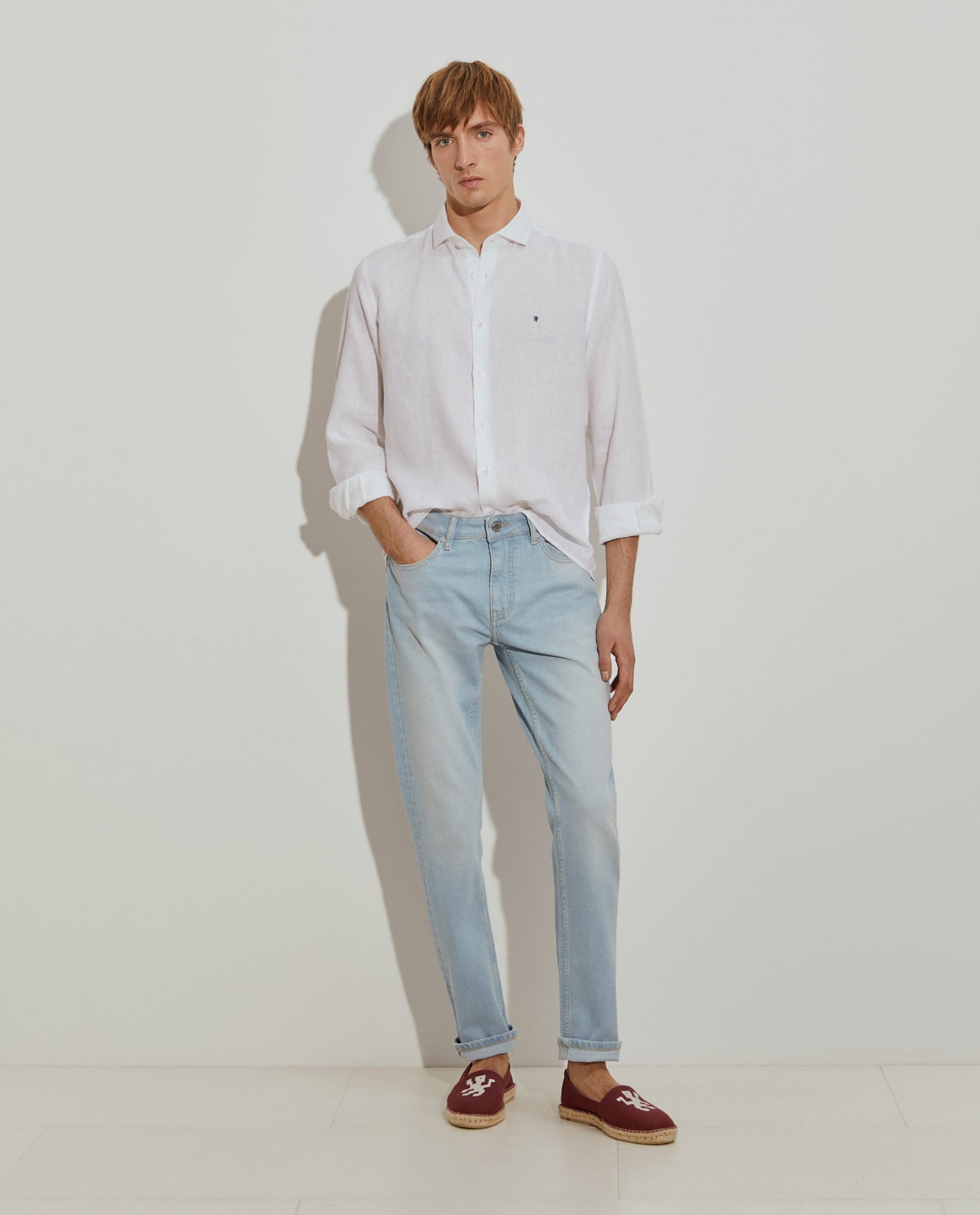 Calças denim slim fit
