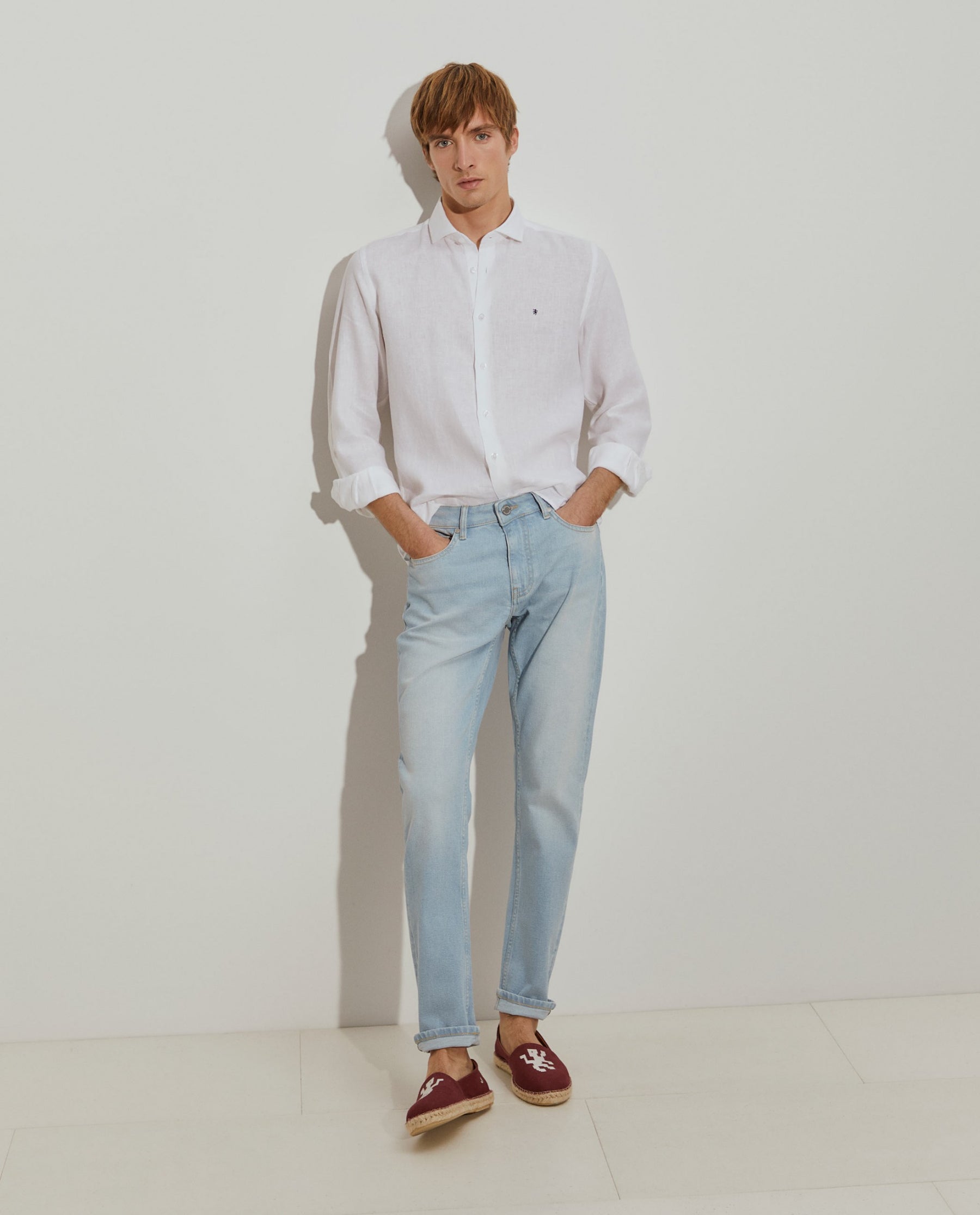 Calças denim slim fit