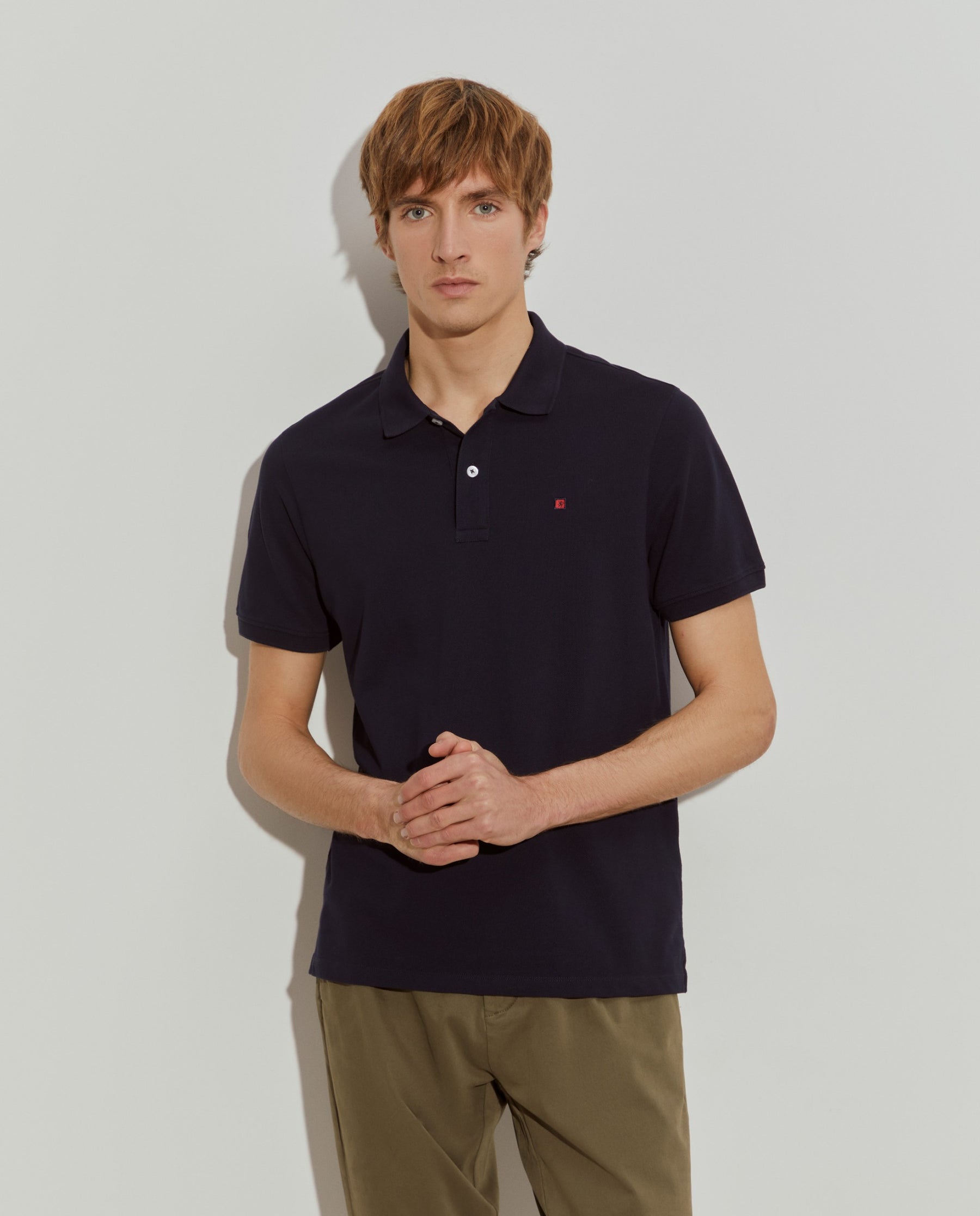 Polo piqué regular fit de algodão