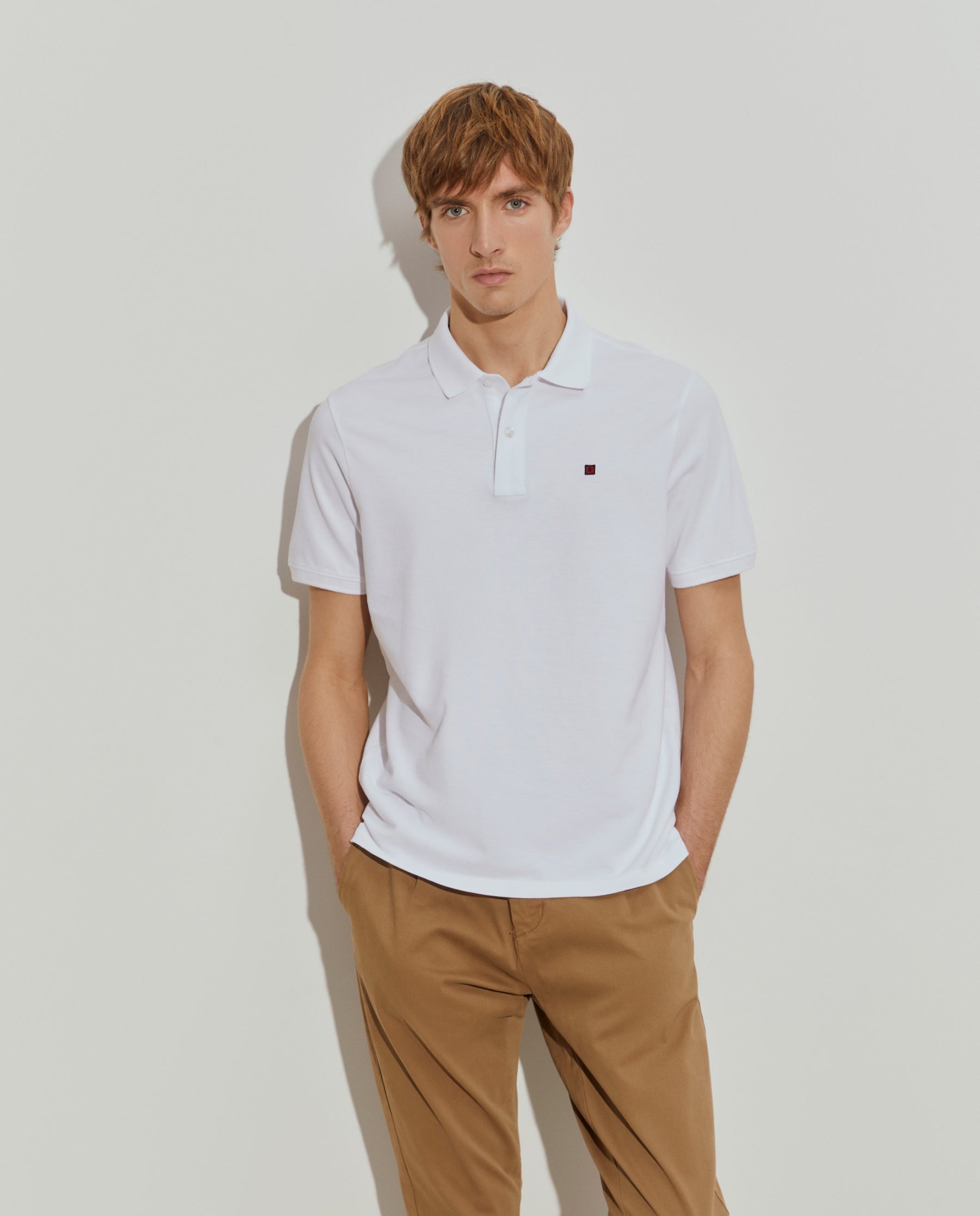 Polo piqué regular fit de algodão