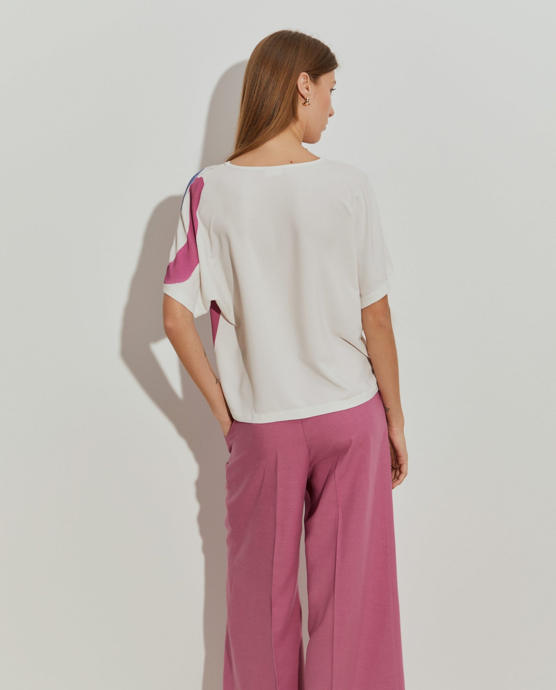 Blusa kimono com estampado