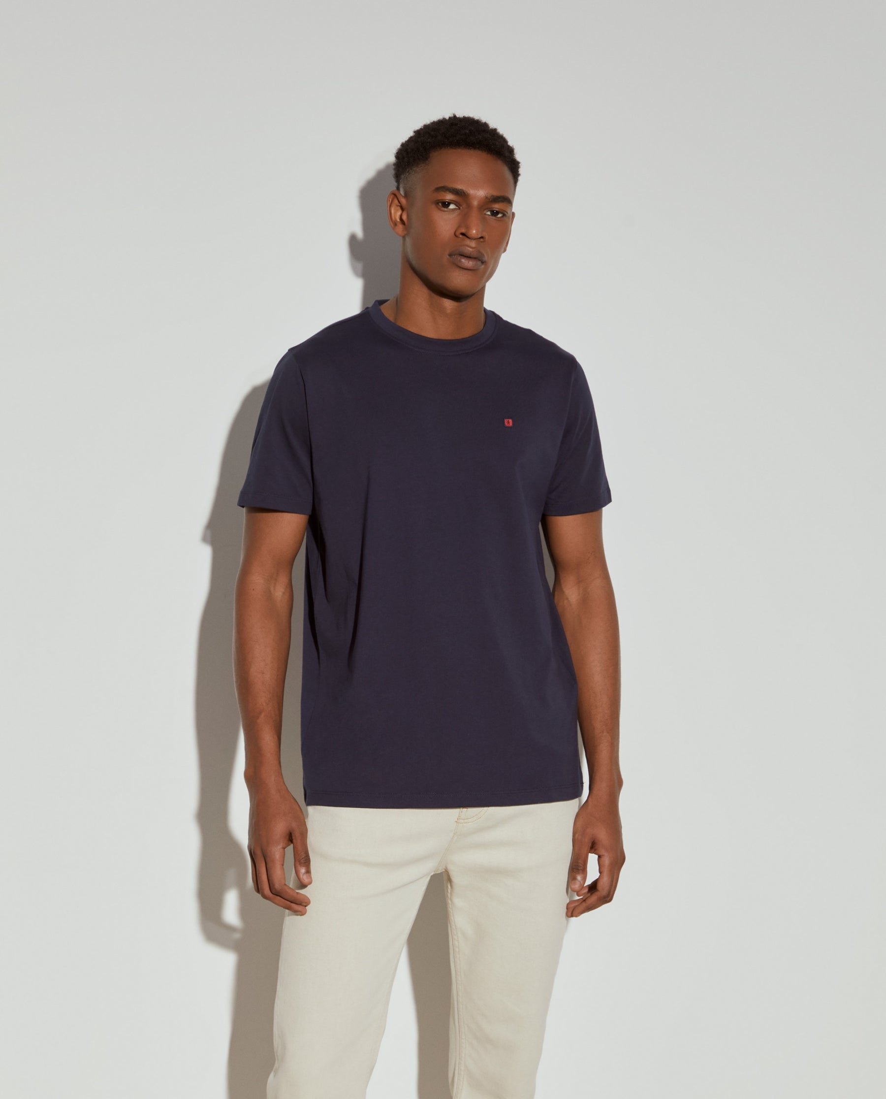 T-shirt básica de algodão