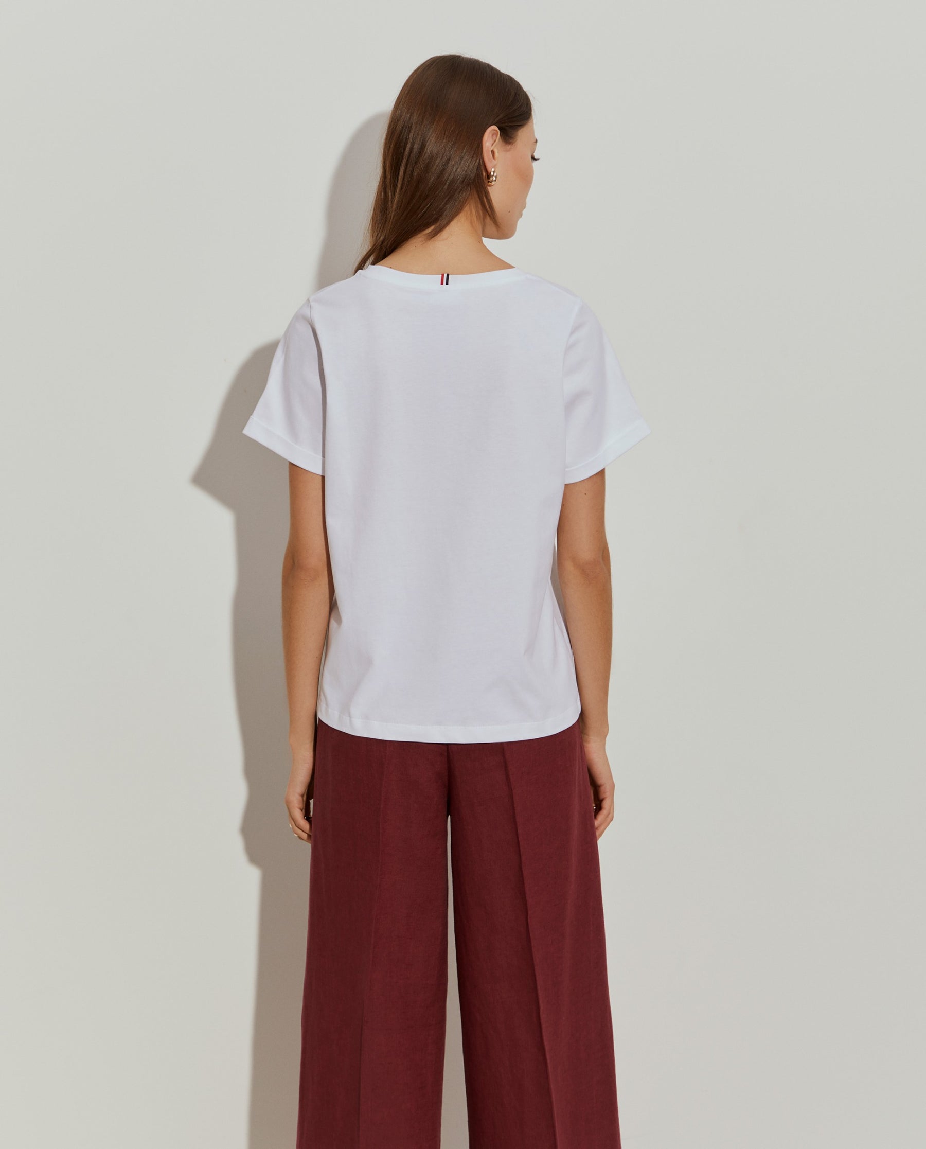 T-shirt de algodão com estampado