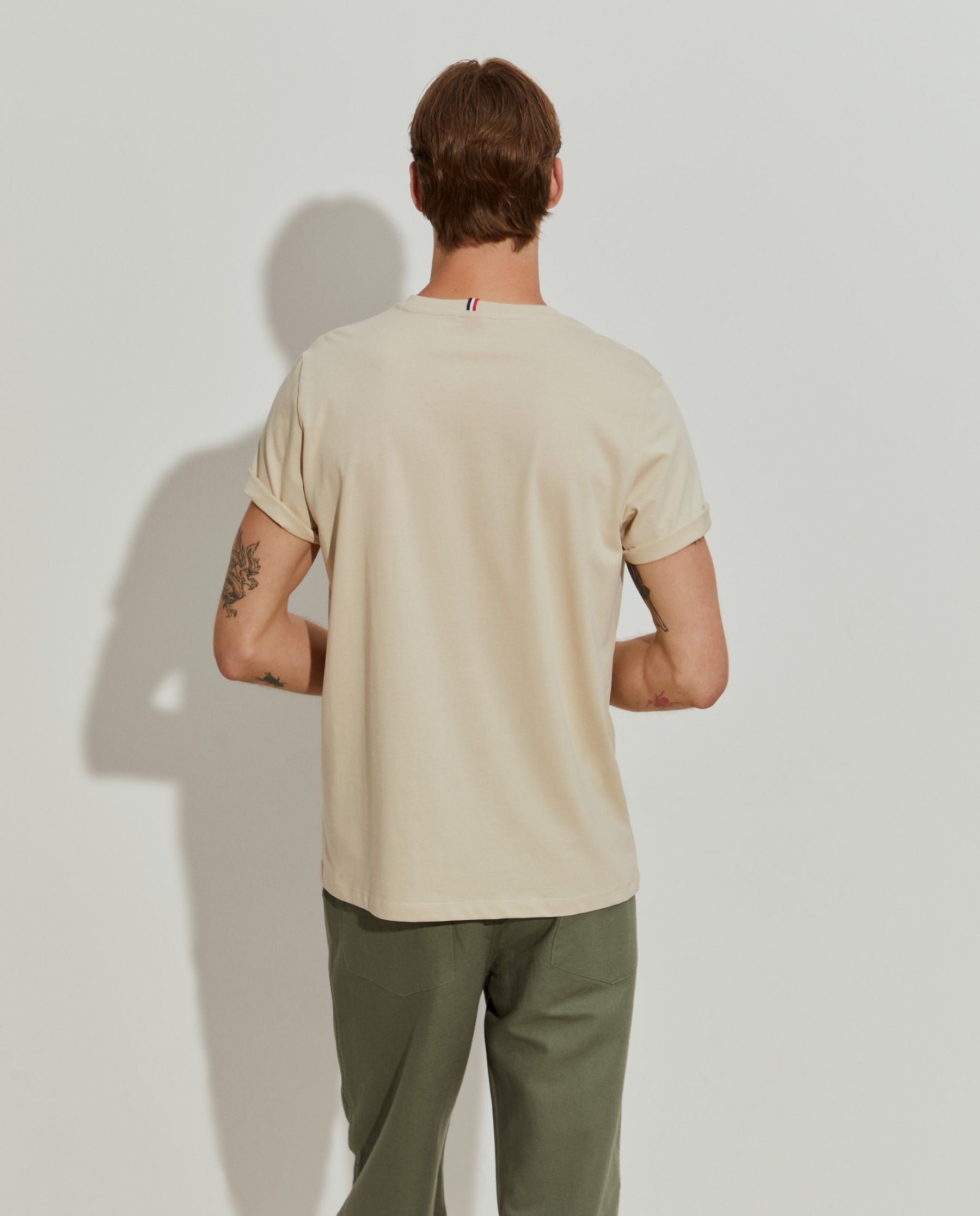 T-shirt básica de algodão