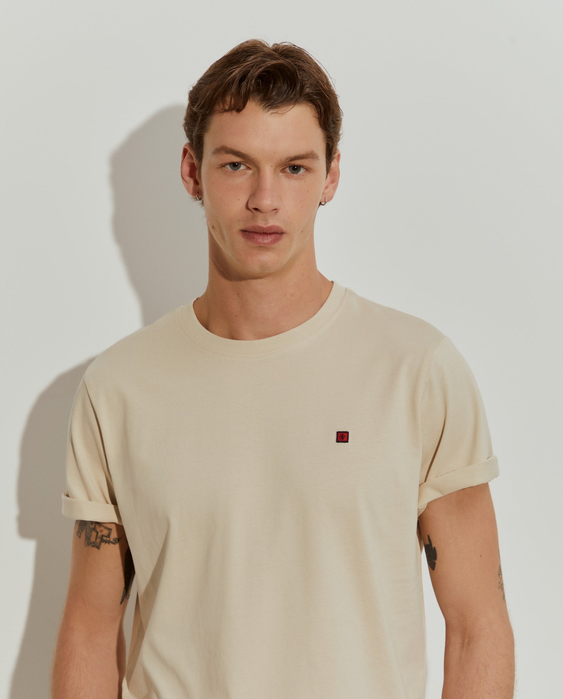 T-shirt básica de algodão