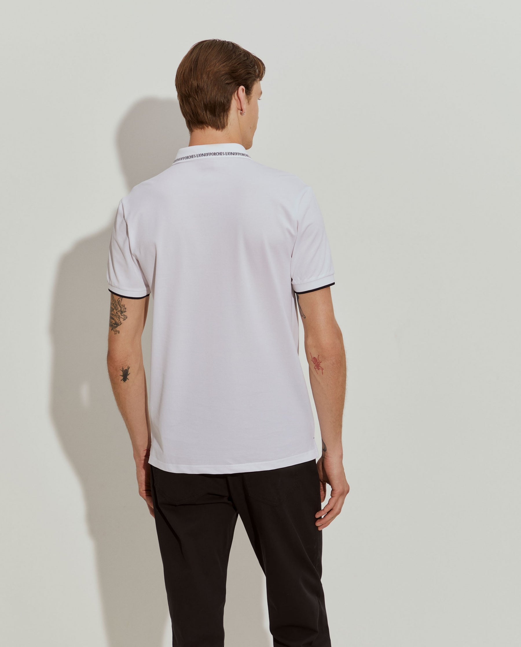 Polo slim fit manga curta