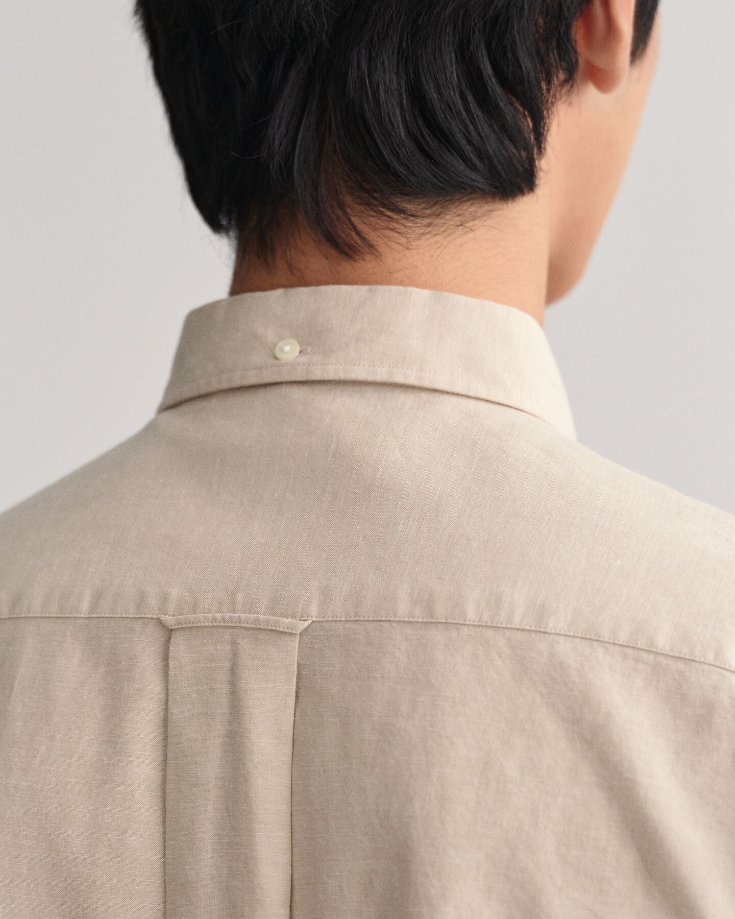Camisa de linho e algodão regular fit