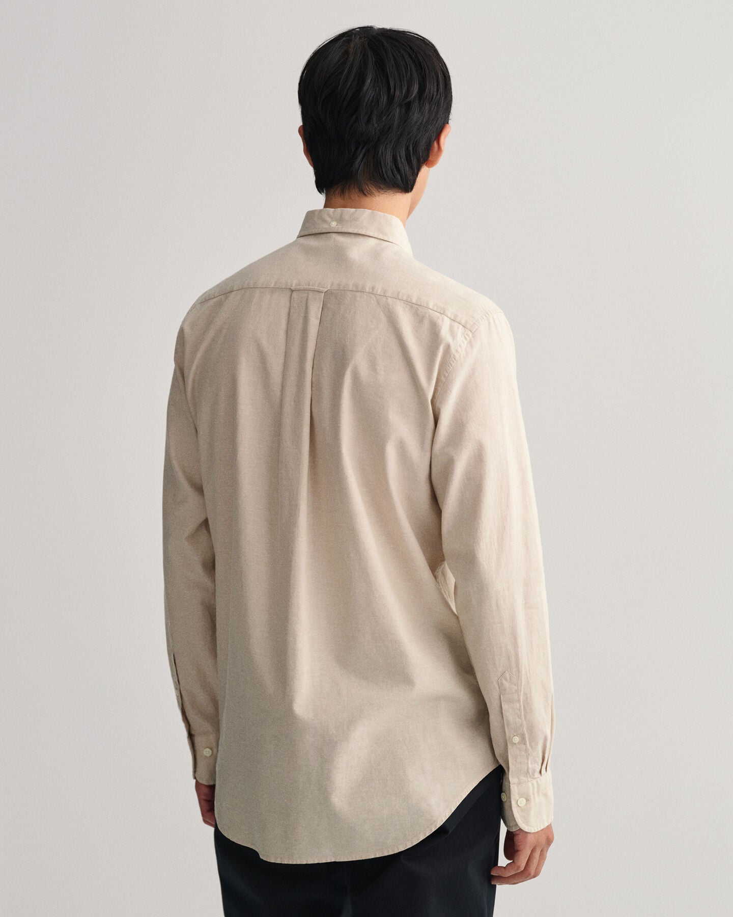 Camisa de linho e algodão regular fit